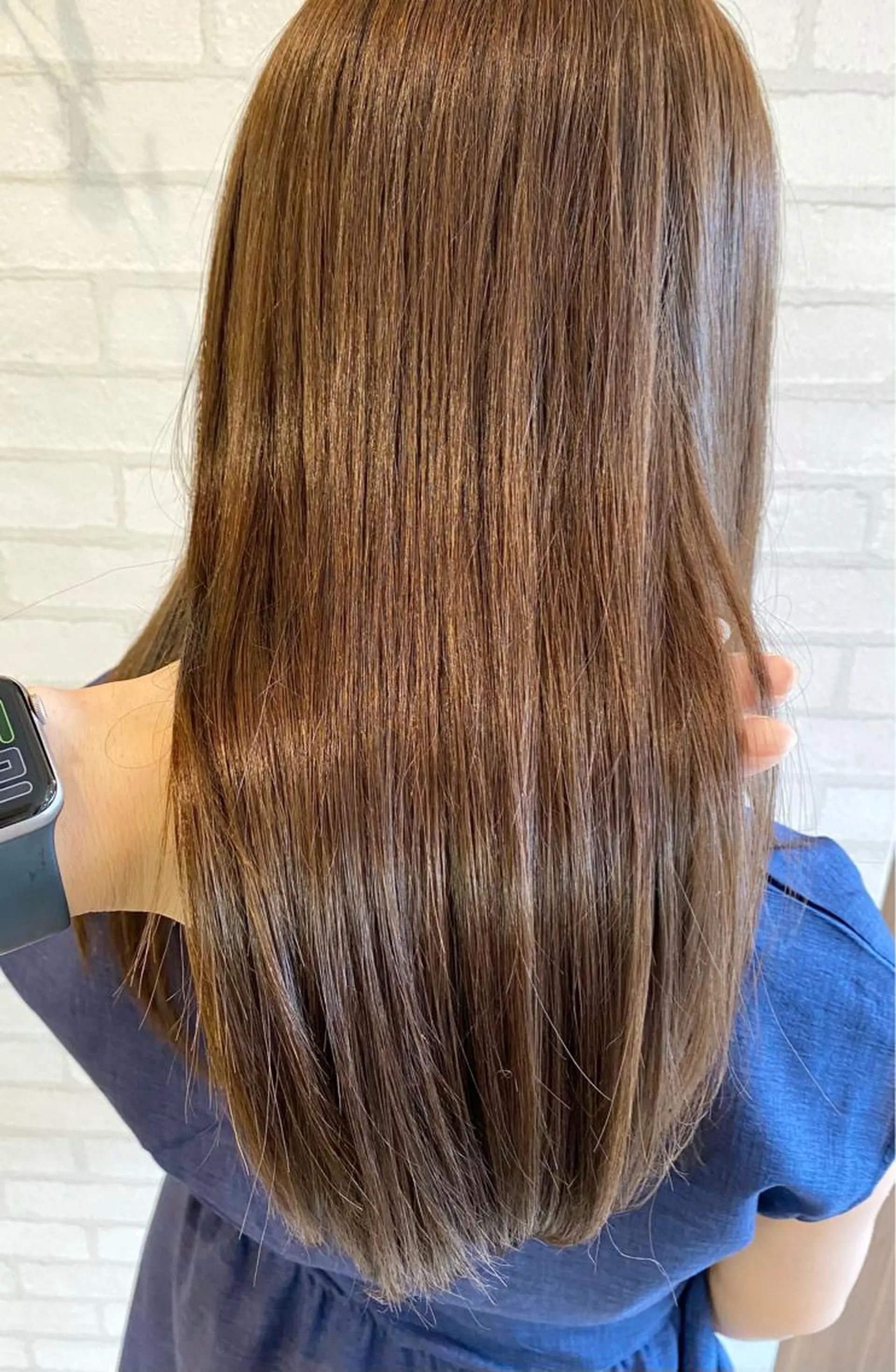 ロング 髪質改善 酸性ストレート 白髪世代の悩み解決 阿部耕大のヘアスタイル