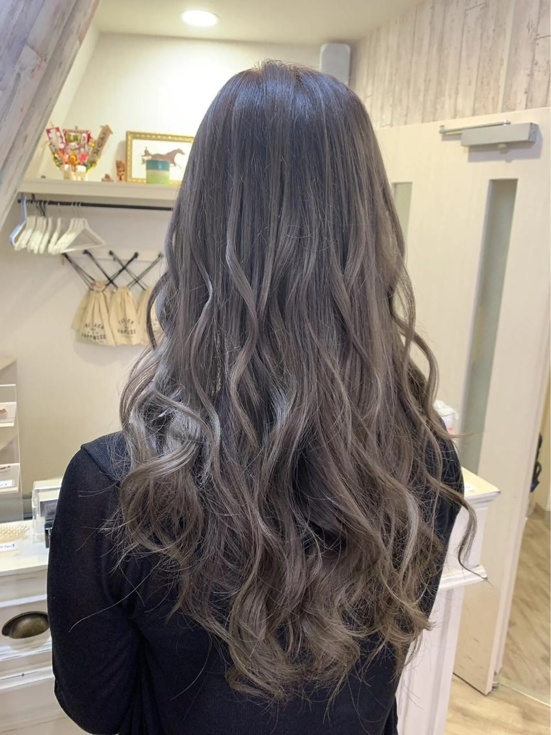 ロング カラー 前髪カット無料🎉 髪質改善✨影山湧市のヘアスタイル