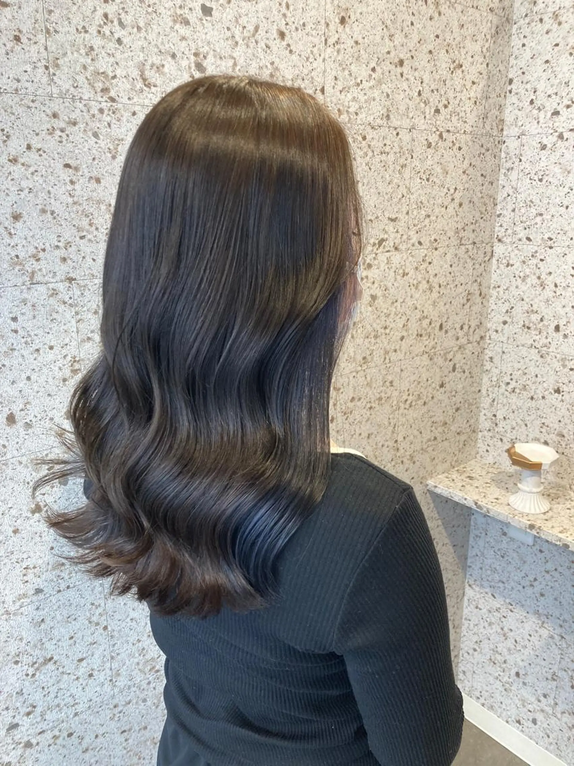 セミロング カラー 髪質改善.縮毛矯正 ×韓国ヘアyukiのヘアスタイル