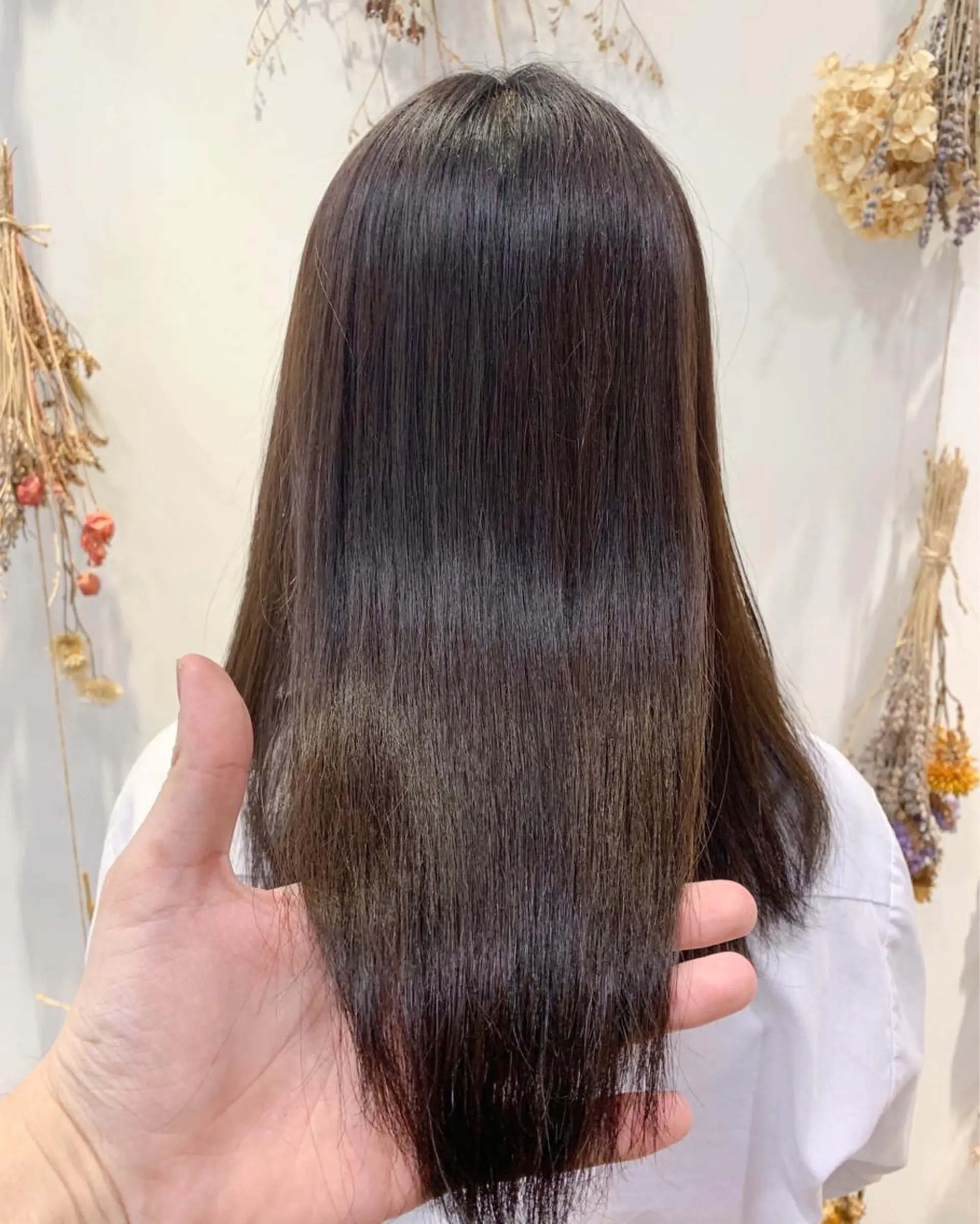 セミロング パーマ 縮毛矯正 トリートメント 縮毛矯正/髪質改善 /韓国風　山川春輝のヘアスタイル