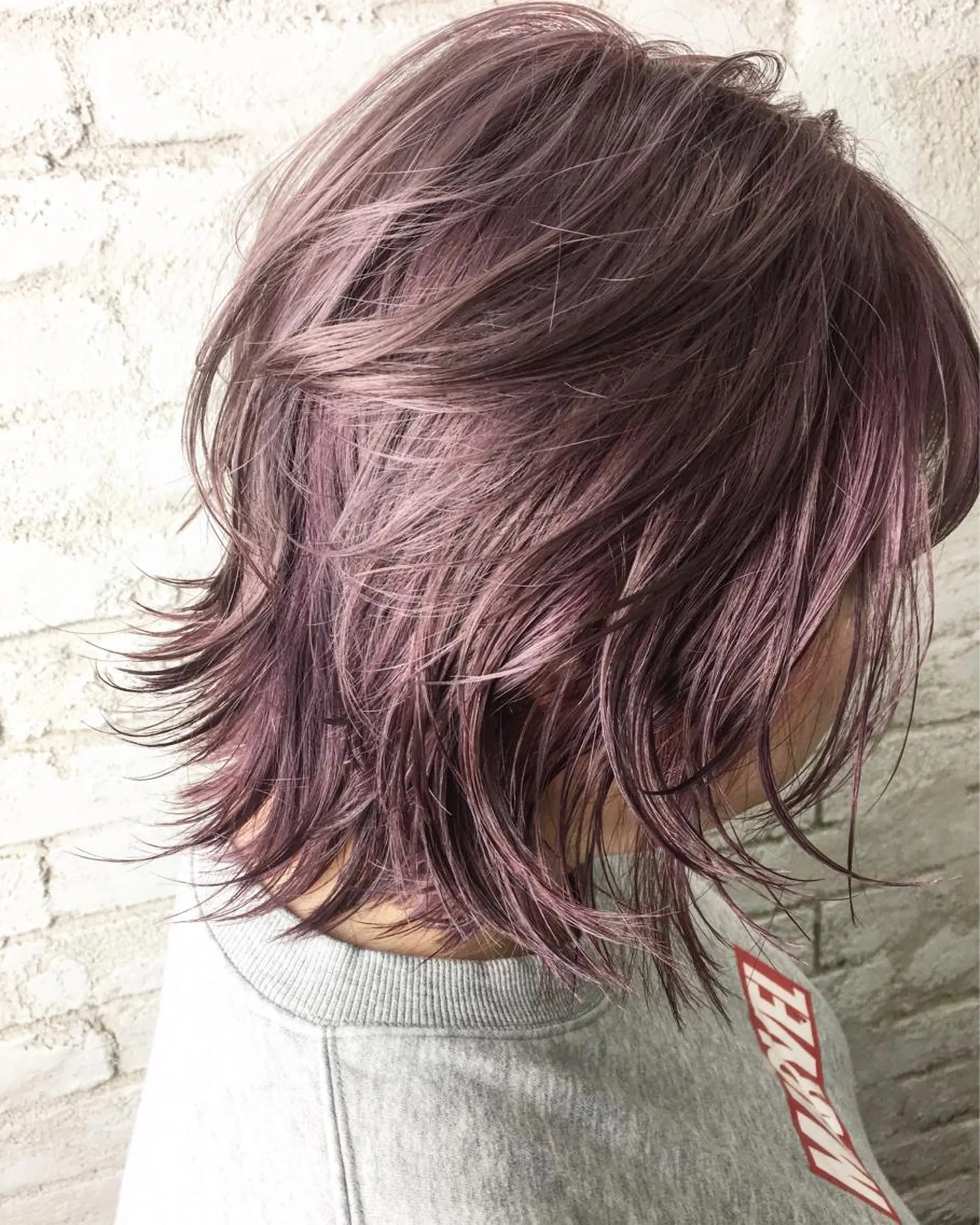 ミディアム カラー ピンクカラー バイオレットカラー boutique misakiのヘアスタイル