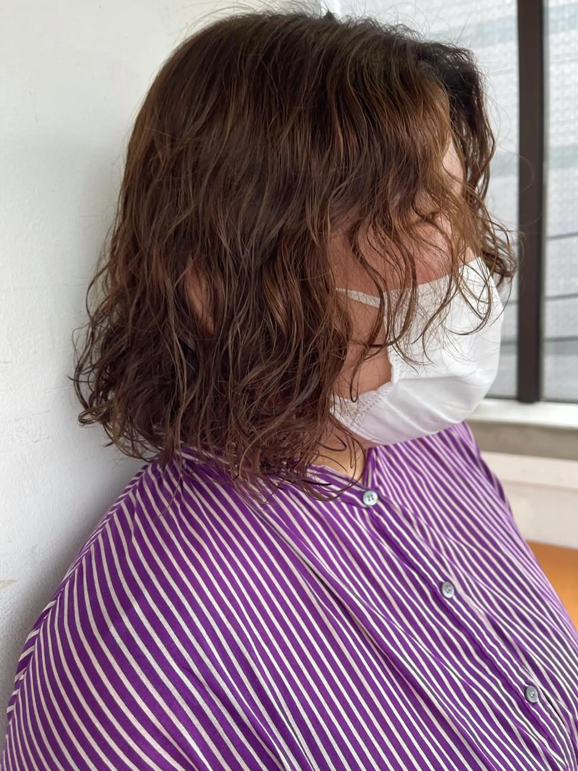 ショート パーマ 💓パーマ，💗 レイヤーカットのヘアスタイル