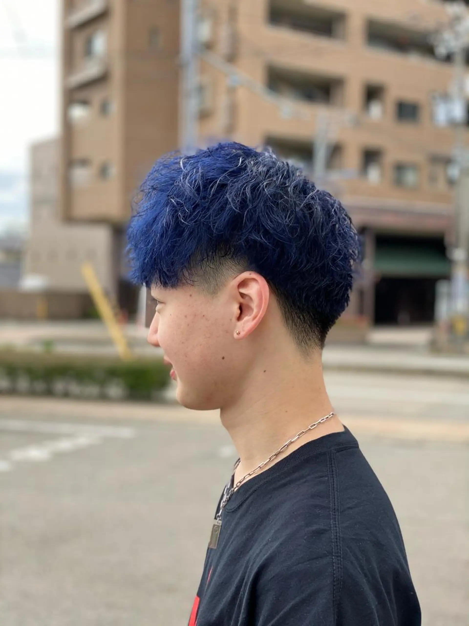 カラー メンズ ブルーカラー ネイビーカラー 金沢市/美容師/ 岡島由希美のマツエク・マツパデザイン