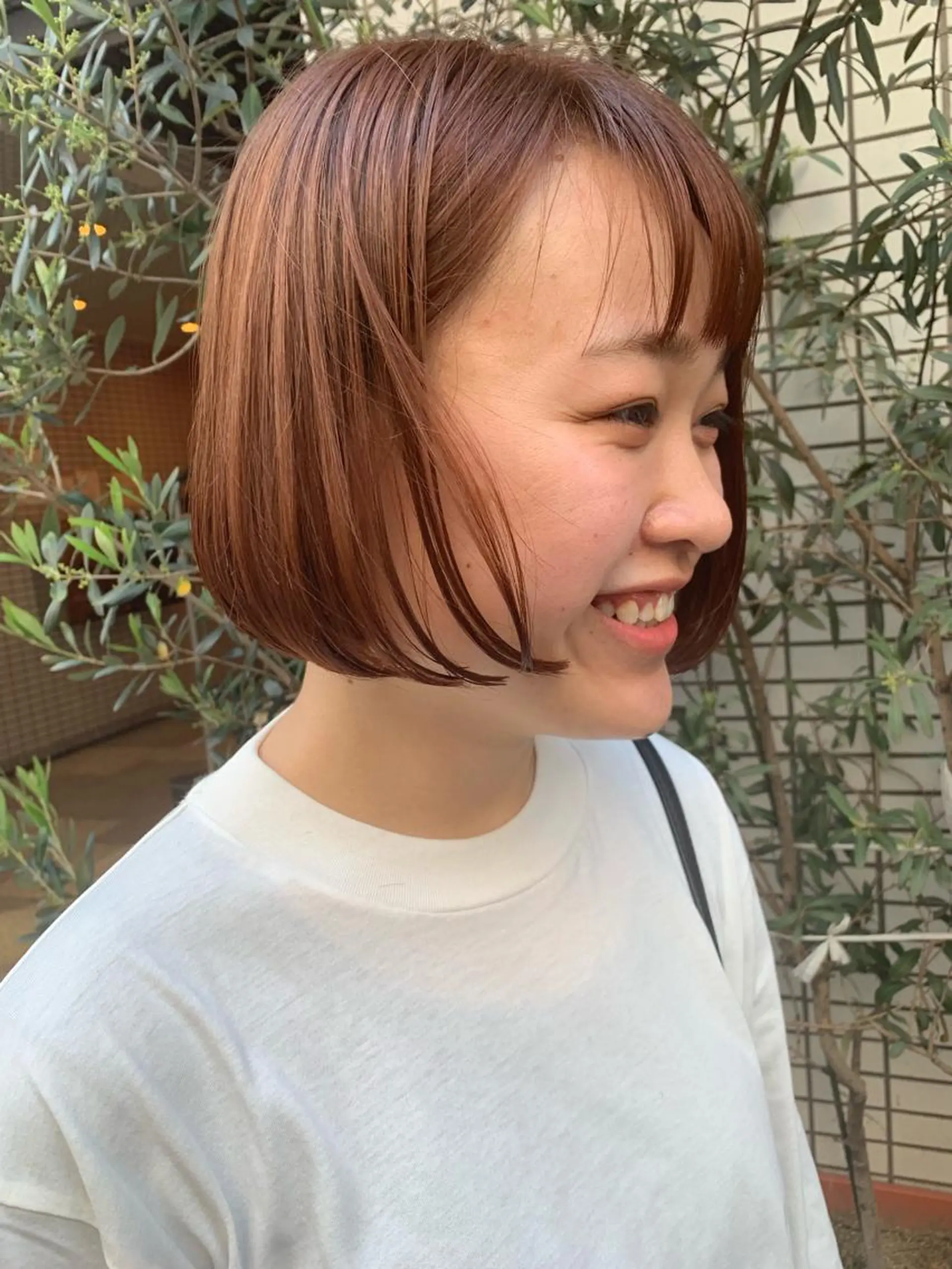 ショート カラー ヘアアレンジ オレンジ ボブ 🫧透明感カラー/ ボブ/小笠原汐海🪽のヘアスタイル