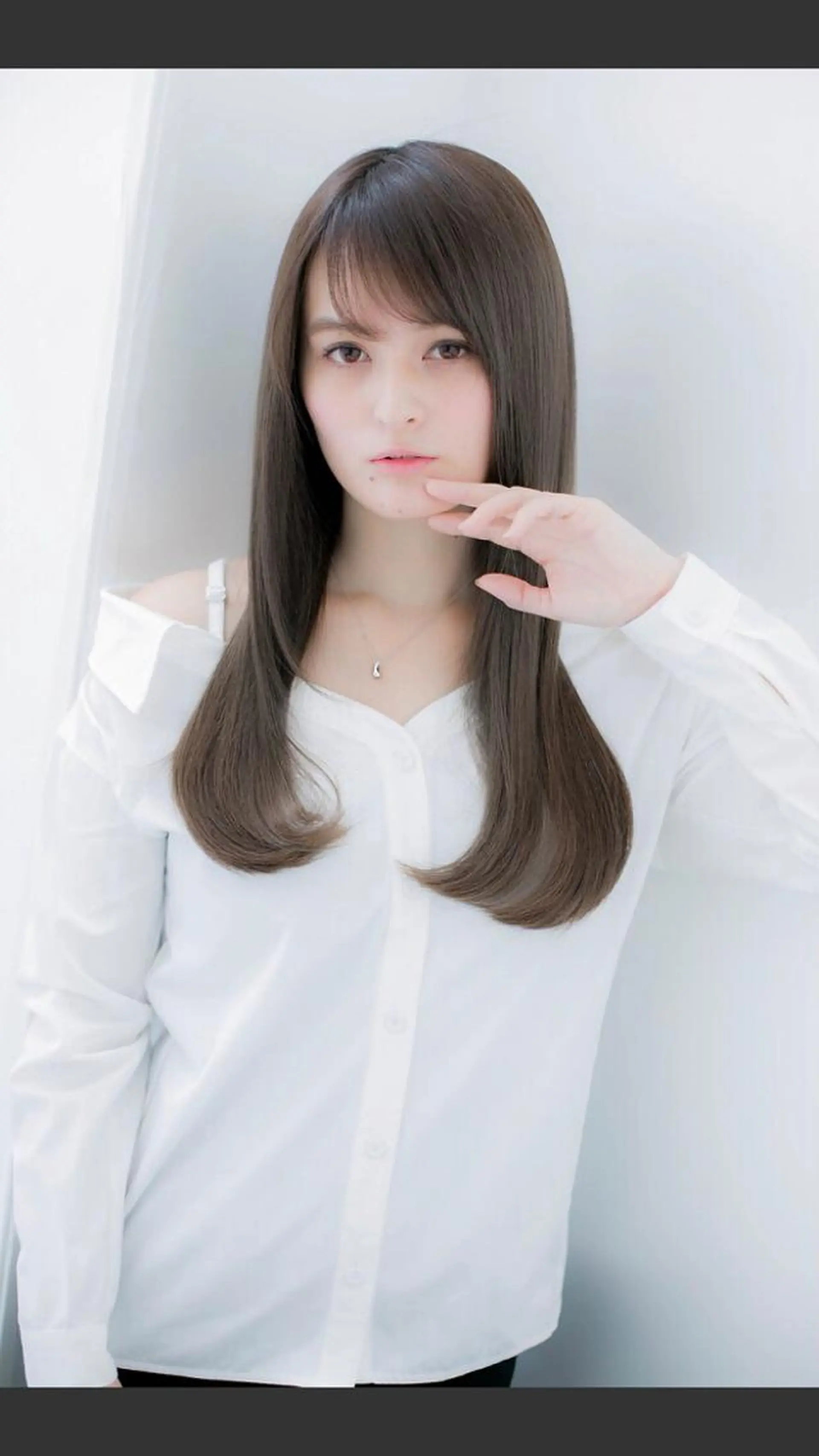 ロング カット 縮毛矯正 櫻田 朴のヘアスタイル