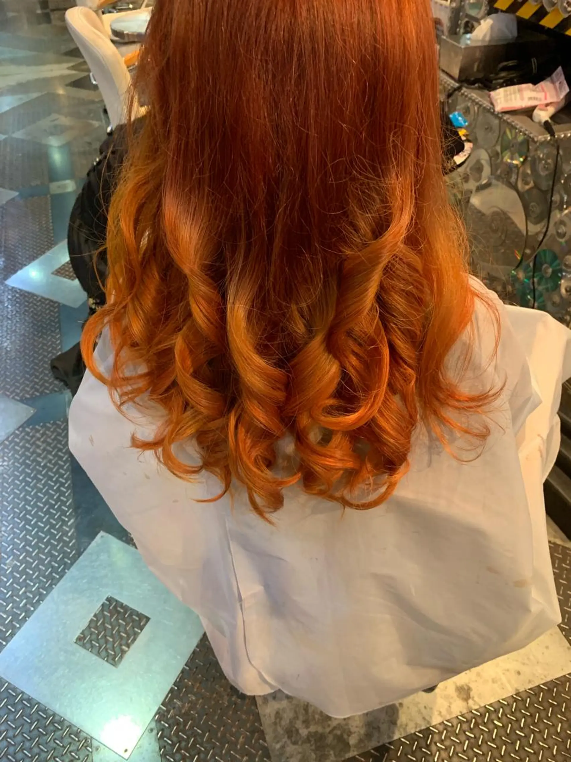 ロング カラー グラデーションカラー オレンジ 🌈派手髪エクステ ブレイズ🌈ひろとのヘアスタイル