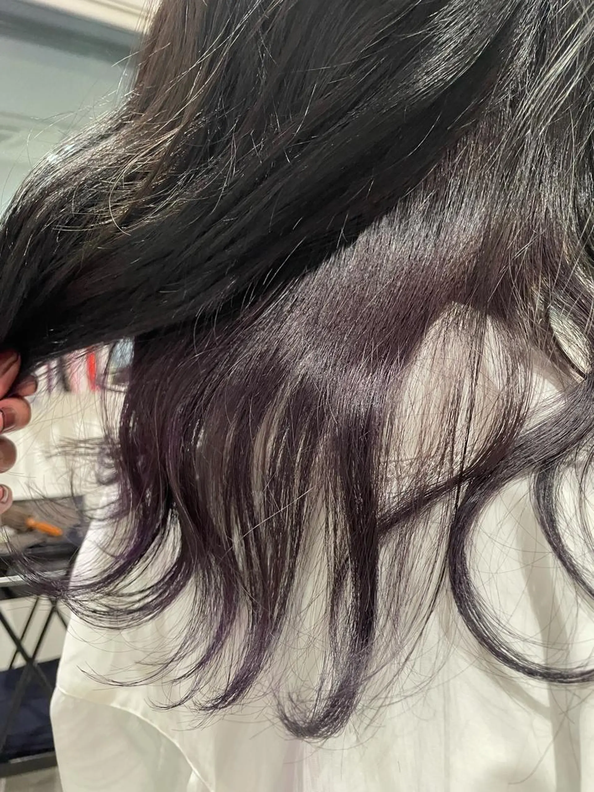 セミロング カラー 京都美容師 塩のヘアスタイル