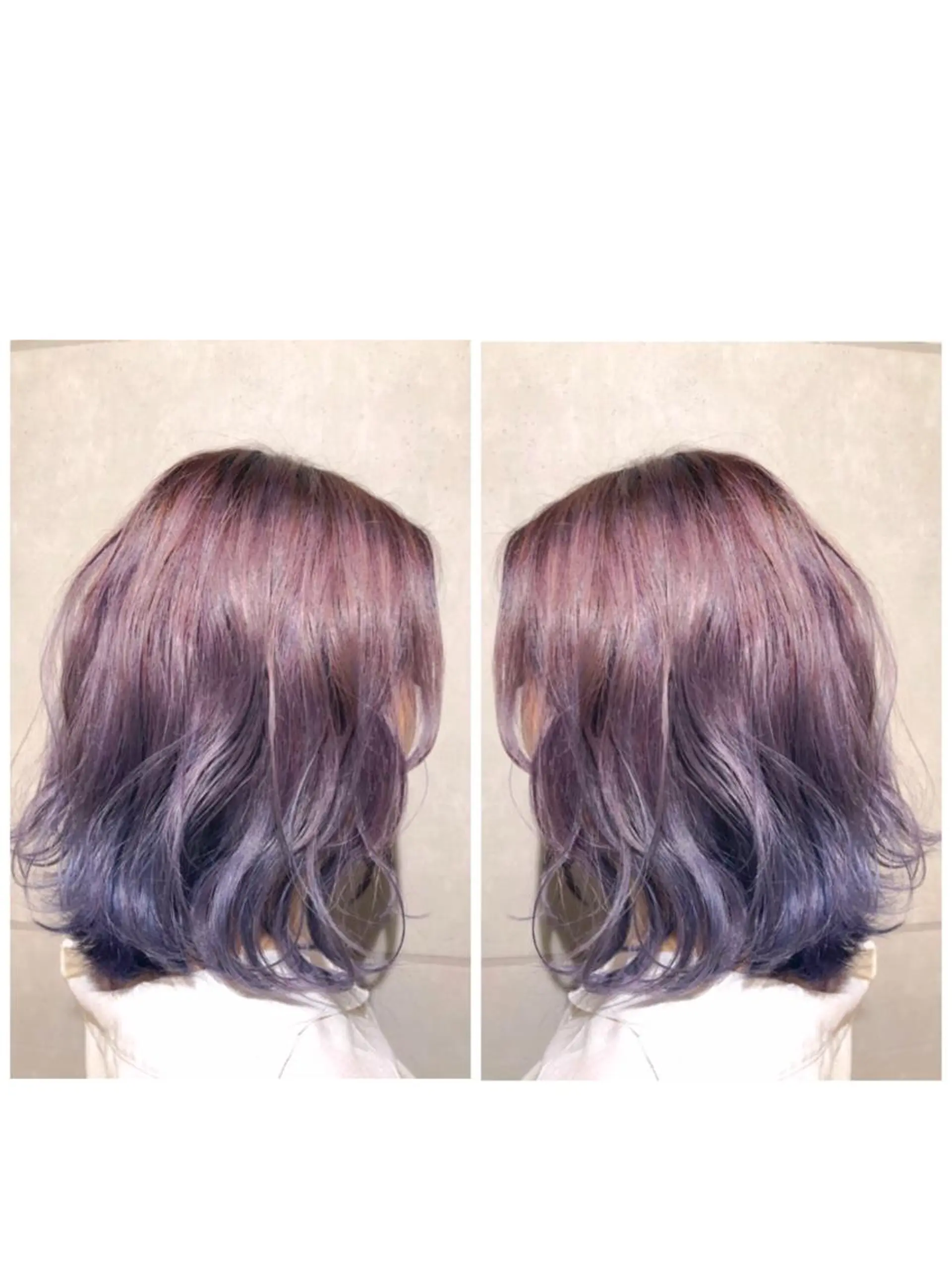 ミディアム カラー アッシュ ブリーチ ラベンダーカラー パープルカラー パープルアッシュ ブリーチ/髪質改善 🍊MASAKiのヘアスタイル