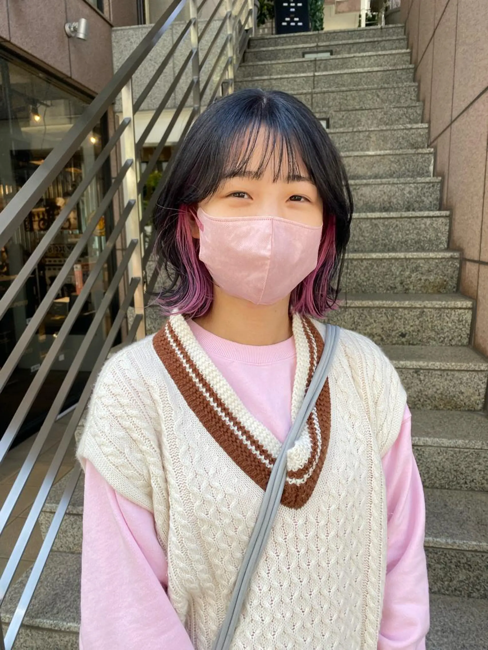 ミディアム カラー ピンクカラー ヘアカラー トリートメント Lomalia 🤍🫧/makoのヘアスタイル