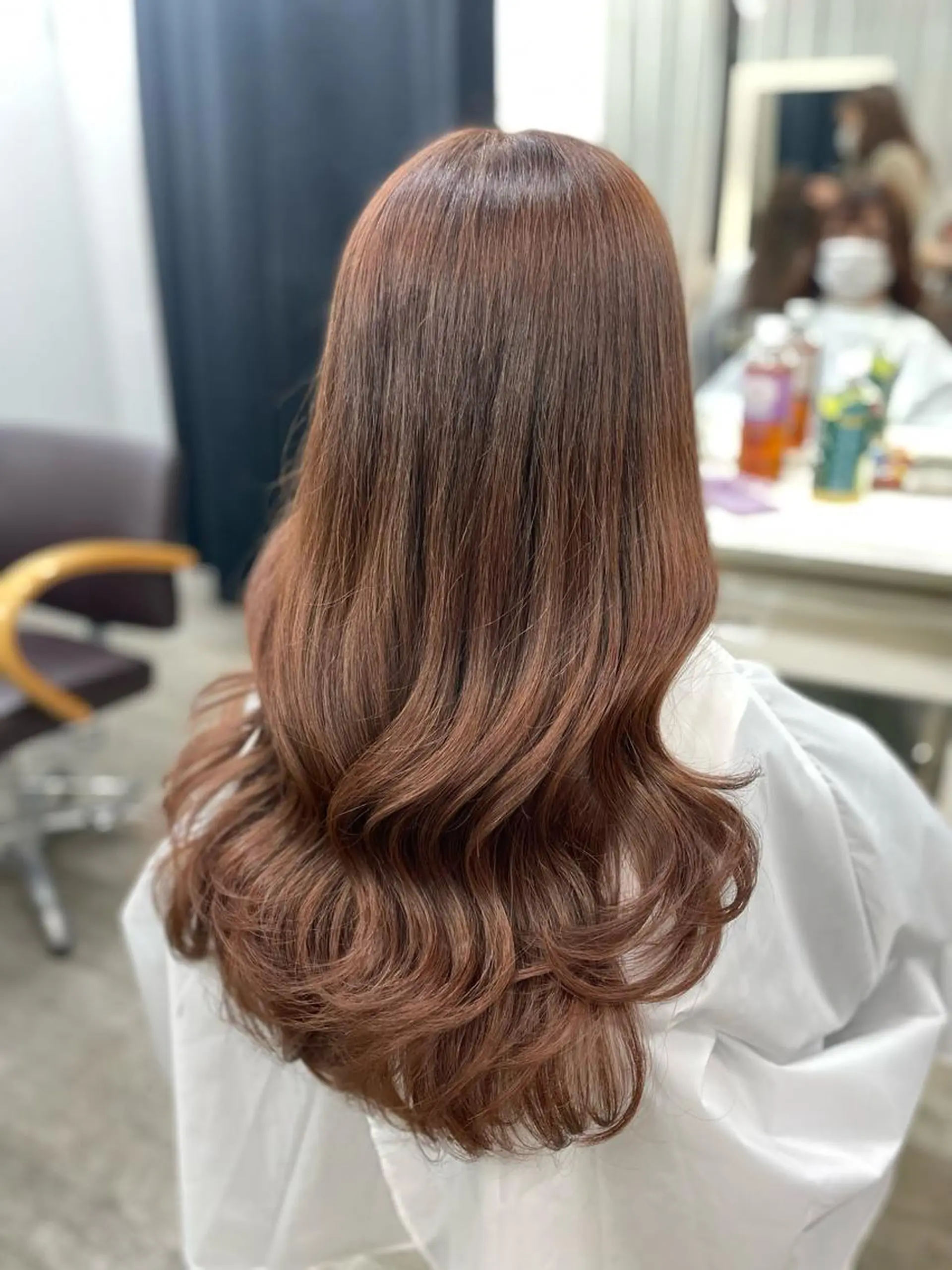 ロング カラー カット ヘアカラー トリートメント ヘアセット 韓国ヘア🤍髪質改善 🇰🇷AKANEのヘアスタイル