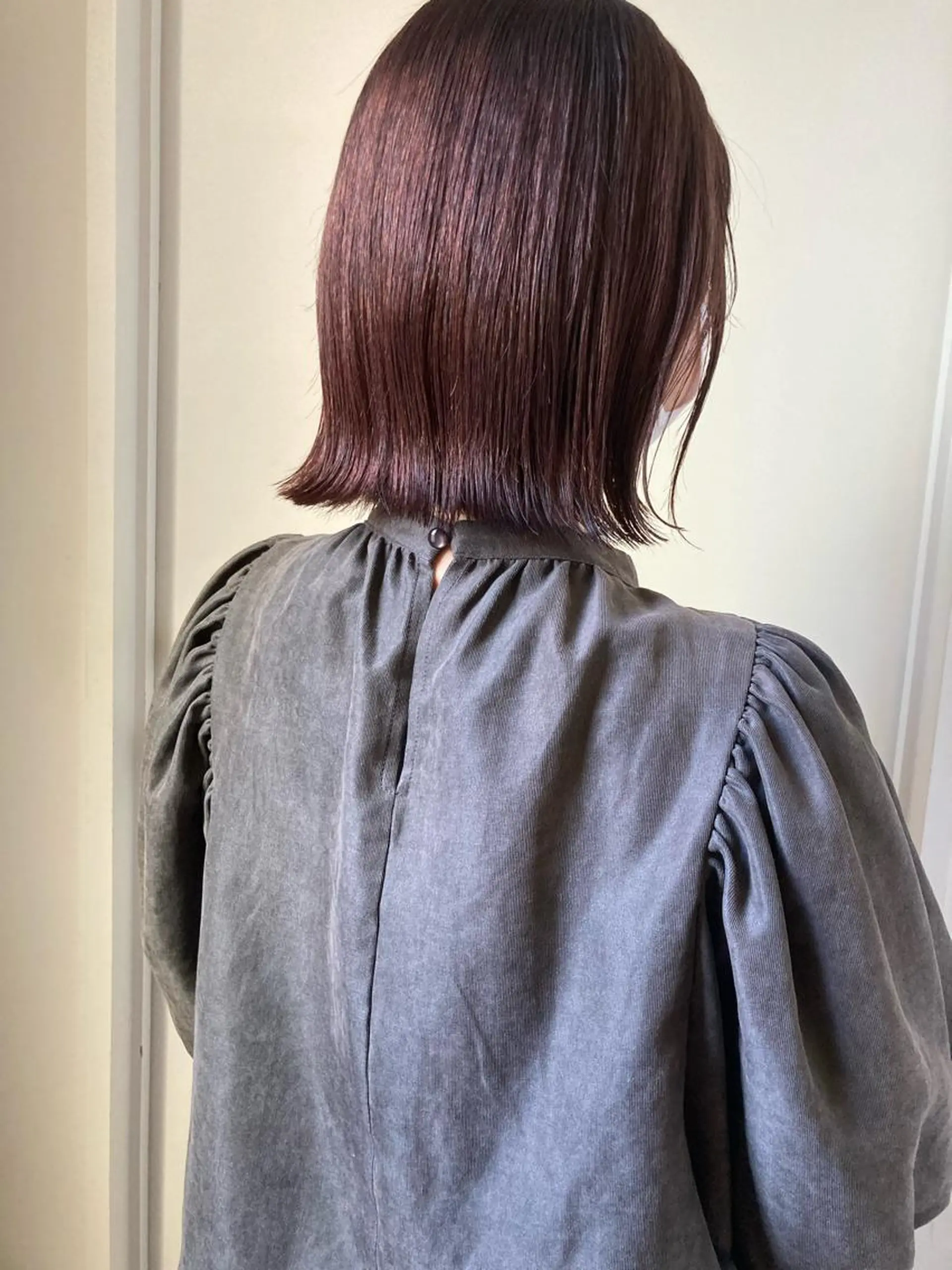 ミディアム カラー ラベンダーカラー ローズカラー カット ヘアカラー トリートメント 小木曽智美 /ボブ/ショートのヘアスタイル