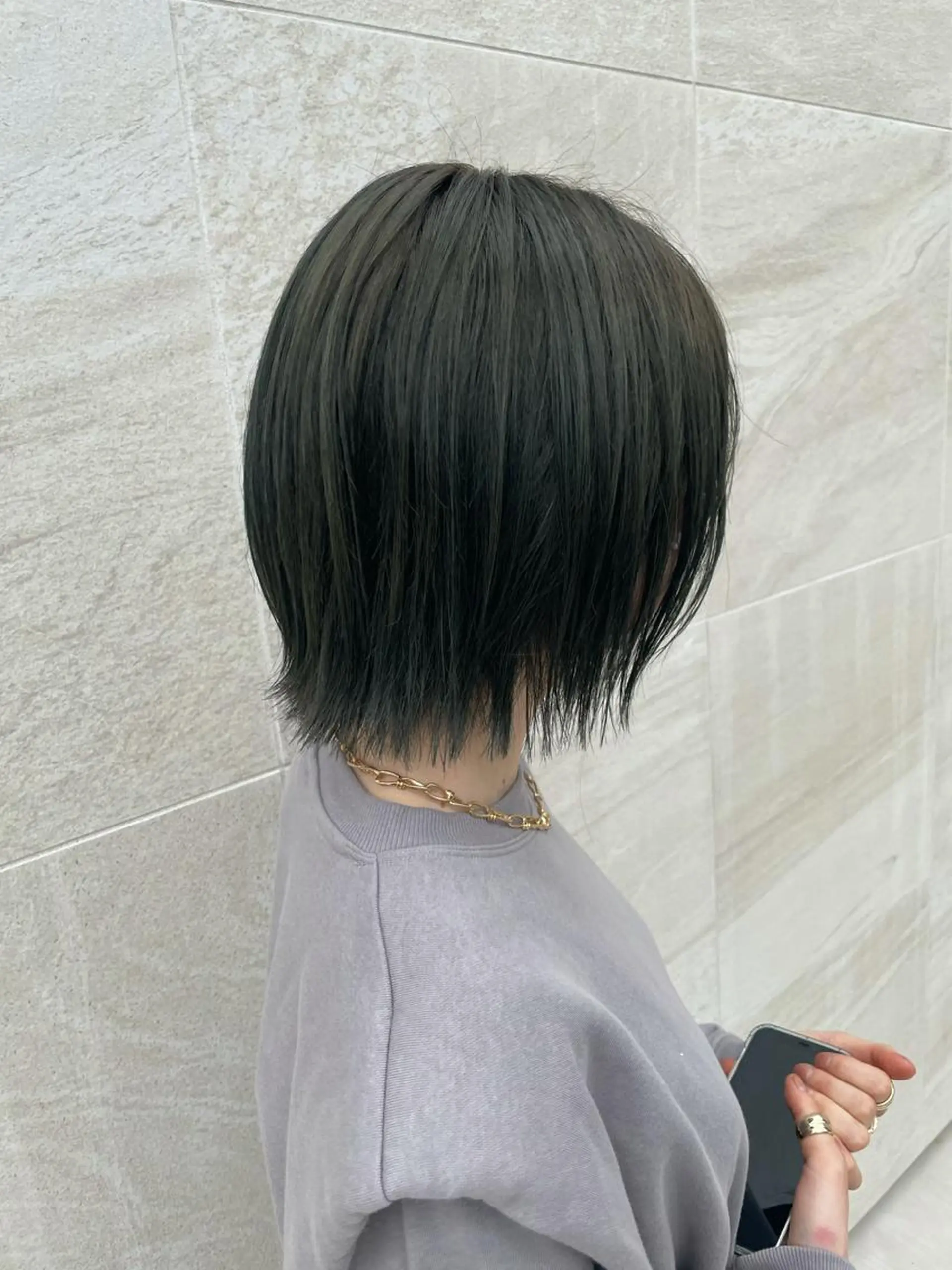 ショート カラー 切りっぱなしボブ ブリーチ ケアブリーチ ボブ 田島 仁美のヘアスタイル