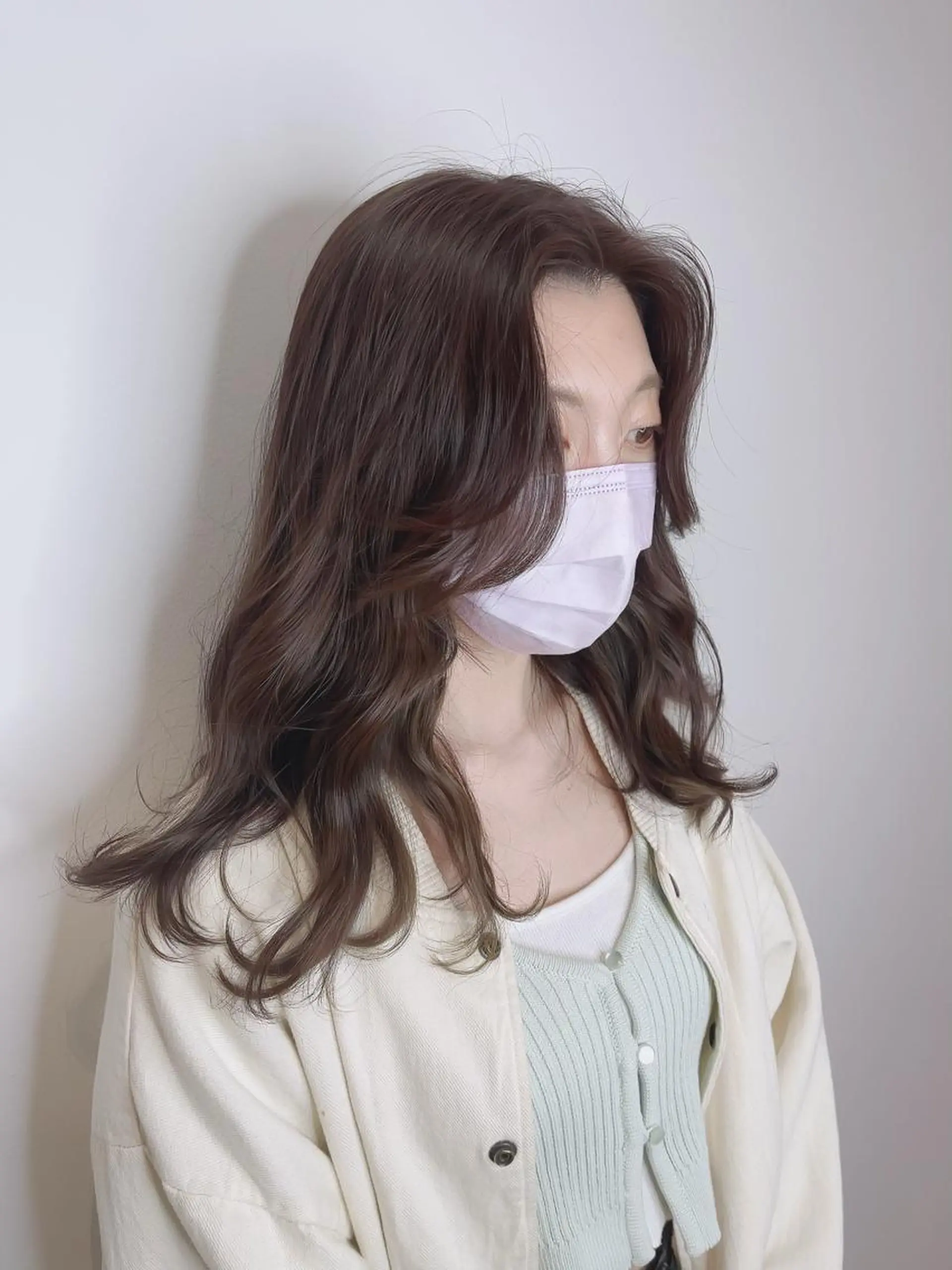 ロング カラー ヘアカラー トリートメント emi/髪質改善/ 韓国風/艶カラーのヘアスタイル