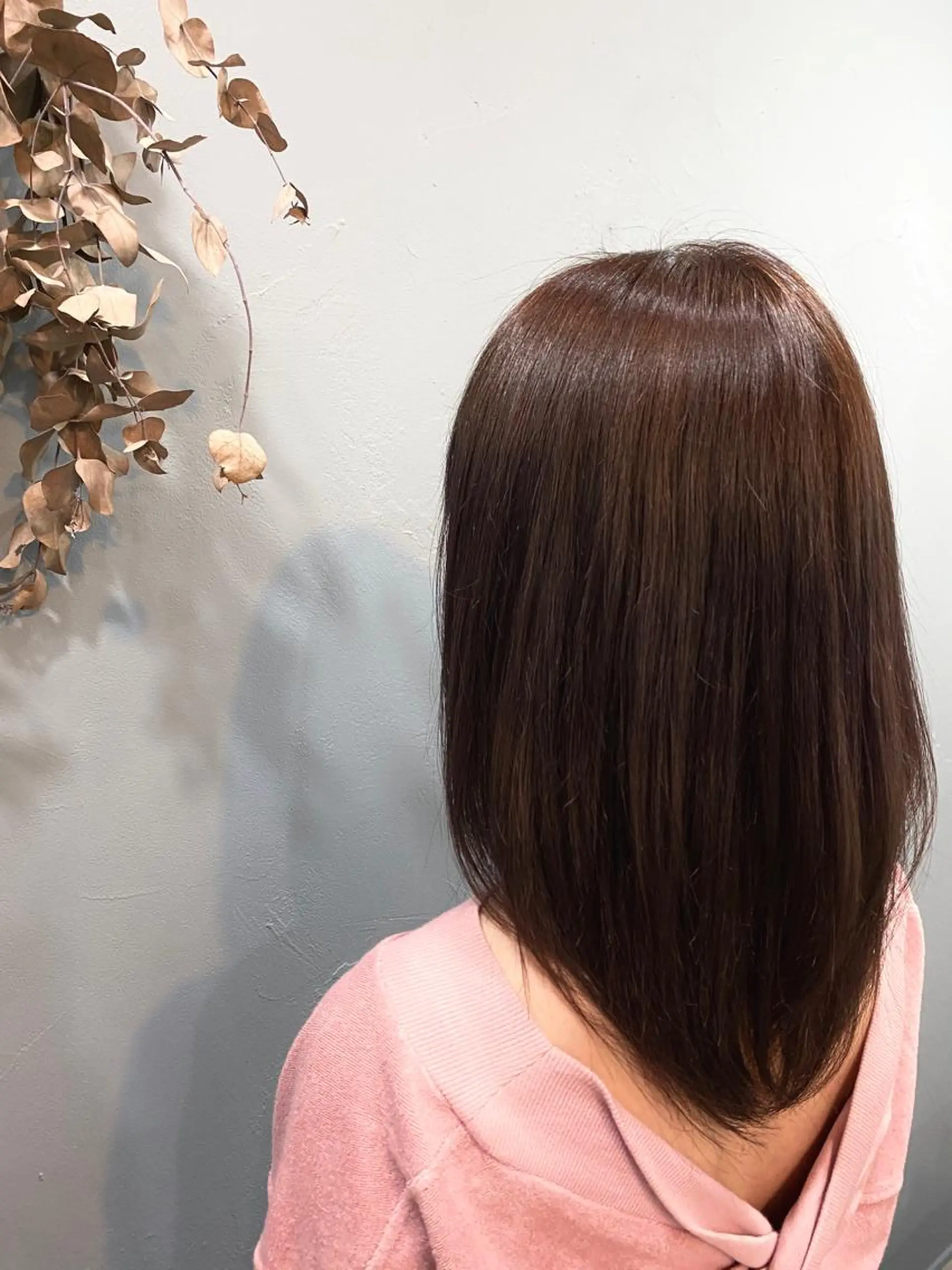 ミディアム カラー ベージュカラー パープルカラー ショート& パーマ　坂本のヘアスタイル