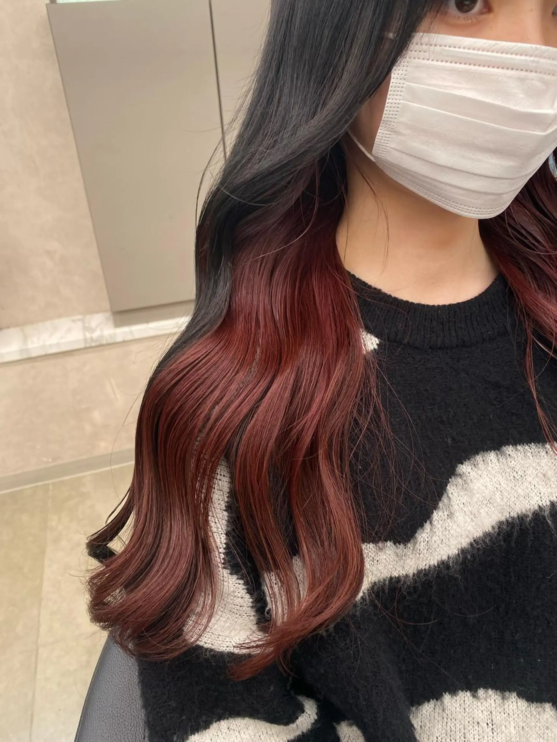 ロング カラー ヘアアレンジ キッズ ピンクカラー TRU Shino🦋のマツエク・マツパデザイン