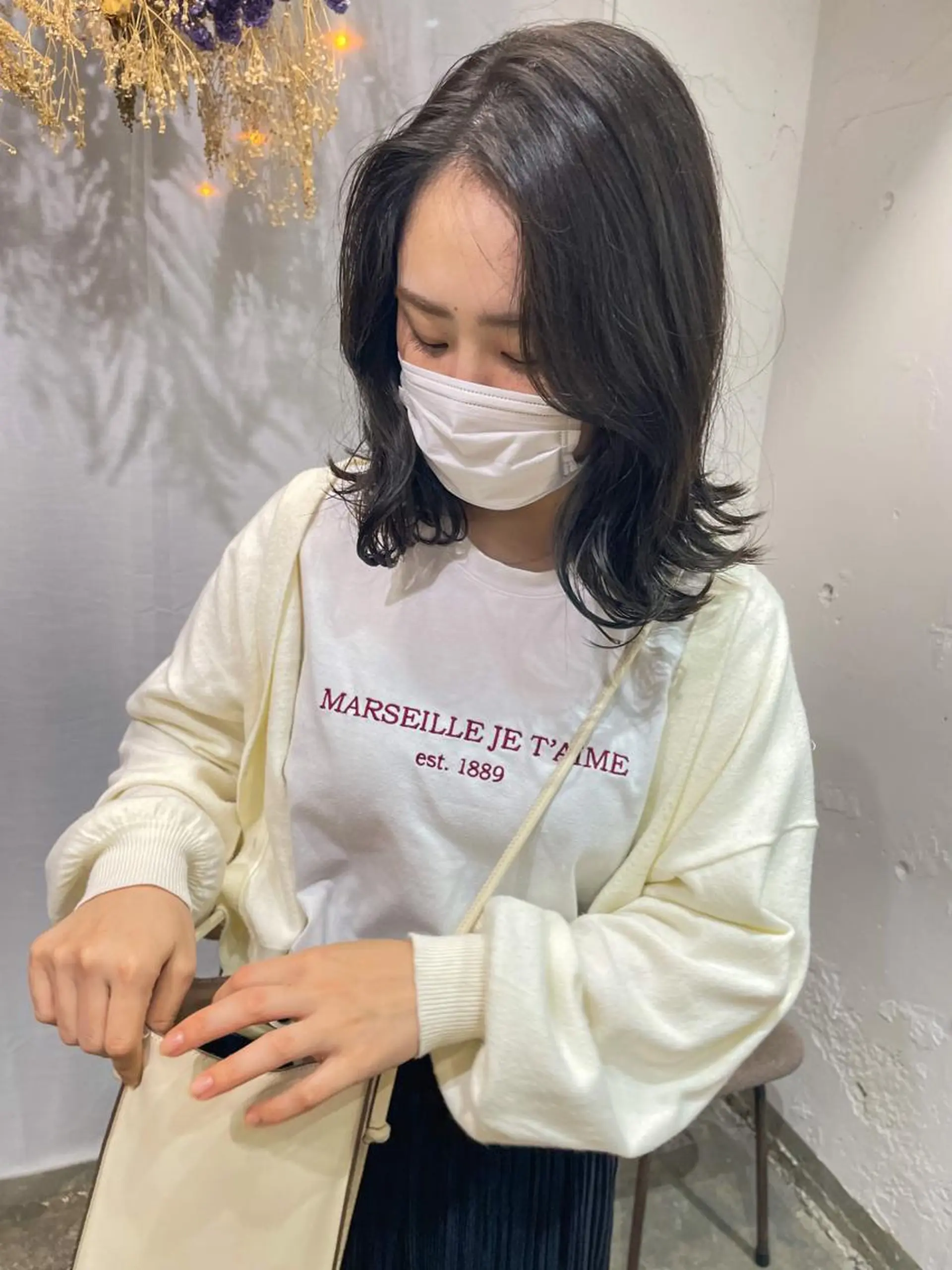 ミディアム 仙田 遥のヘアスタイル