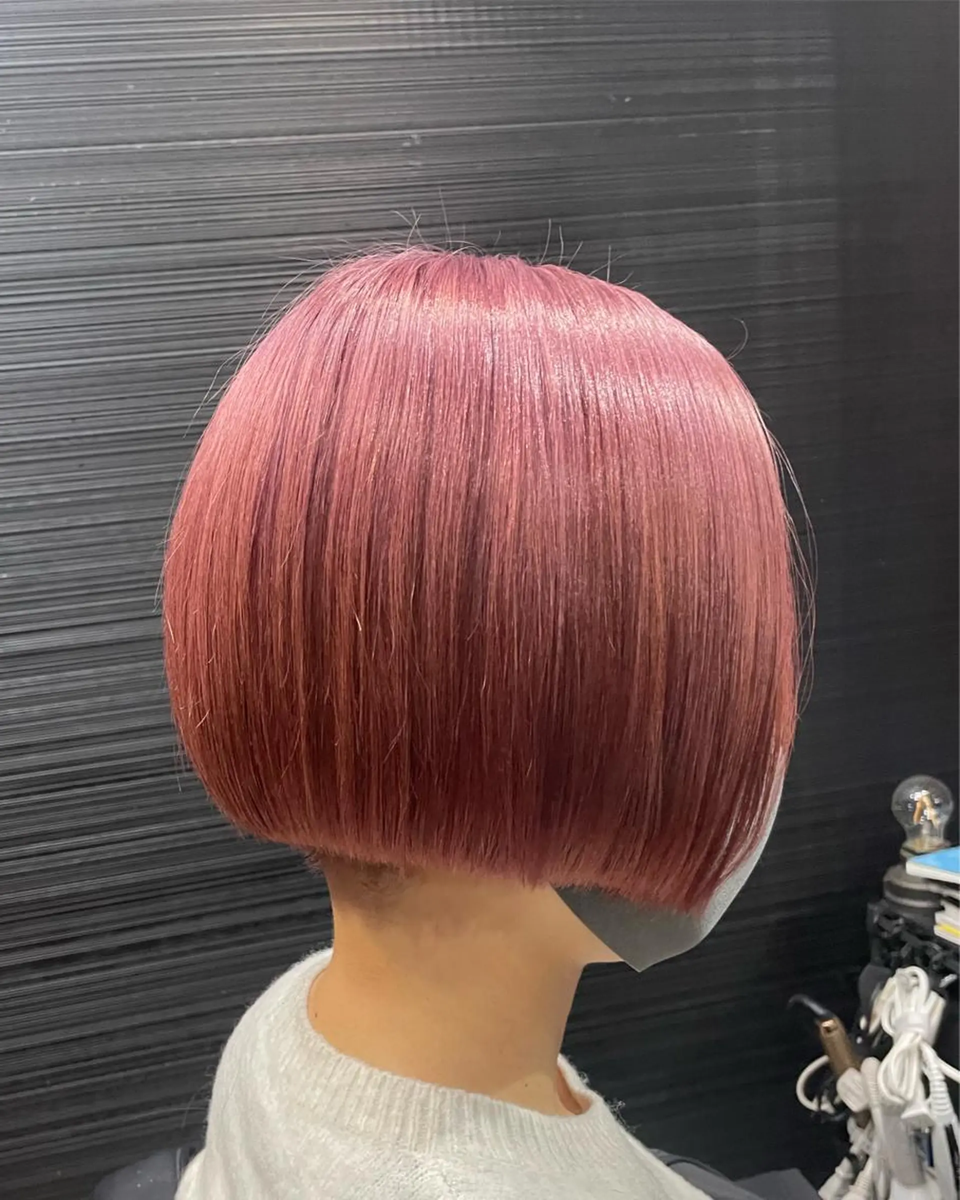 ショート ワンレンボブ ボブ カット ヘアカラー トリートメント 山本 雅由のヘアスタイル