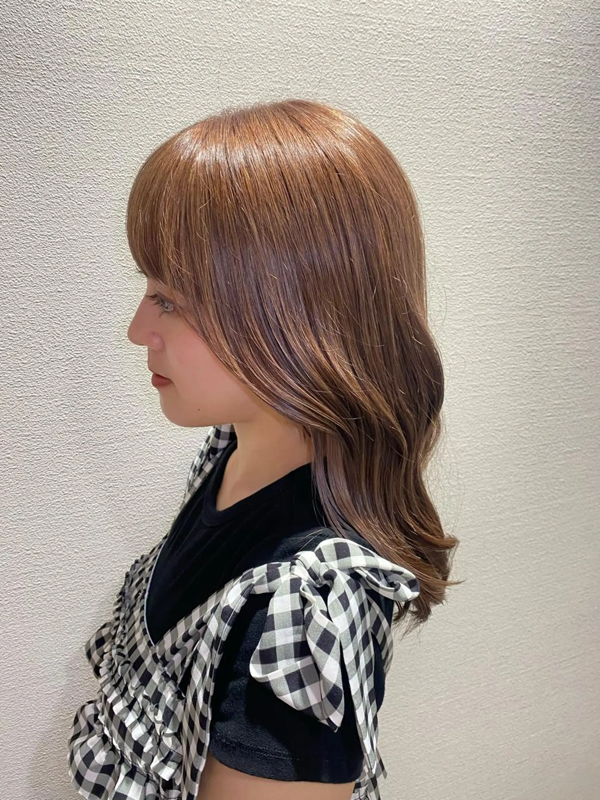 セミロング カラー ベージュカラー ブリーチ 似合わせレイヤー/ Wカラー🧸こころのヘアスタイル