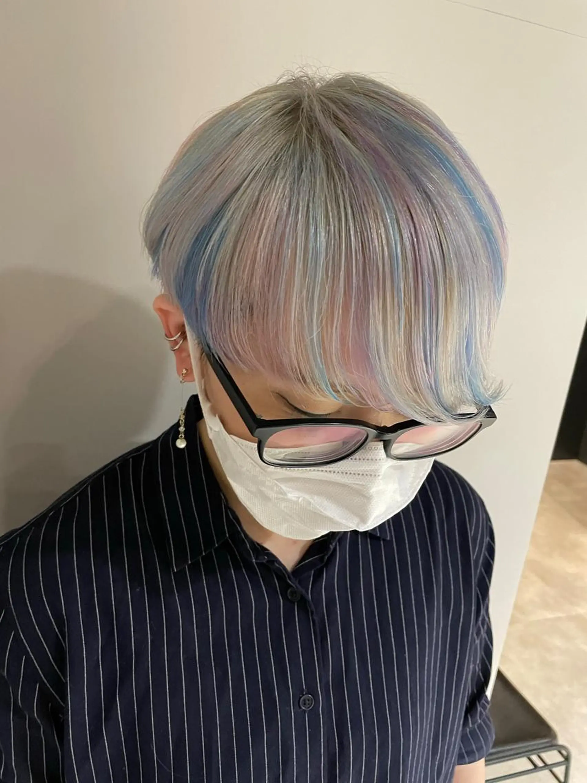 ショート カラー ユニコーンカラー ブリーチ👩‍🦳/ ‪✂︎MANAMIのヘアスタイル