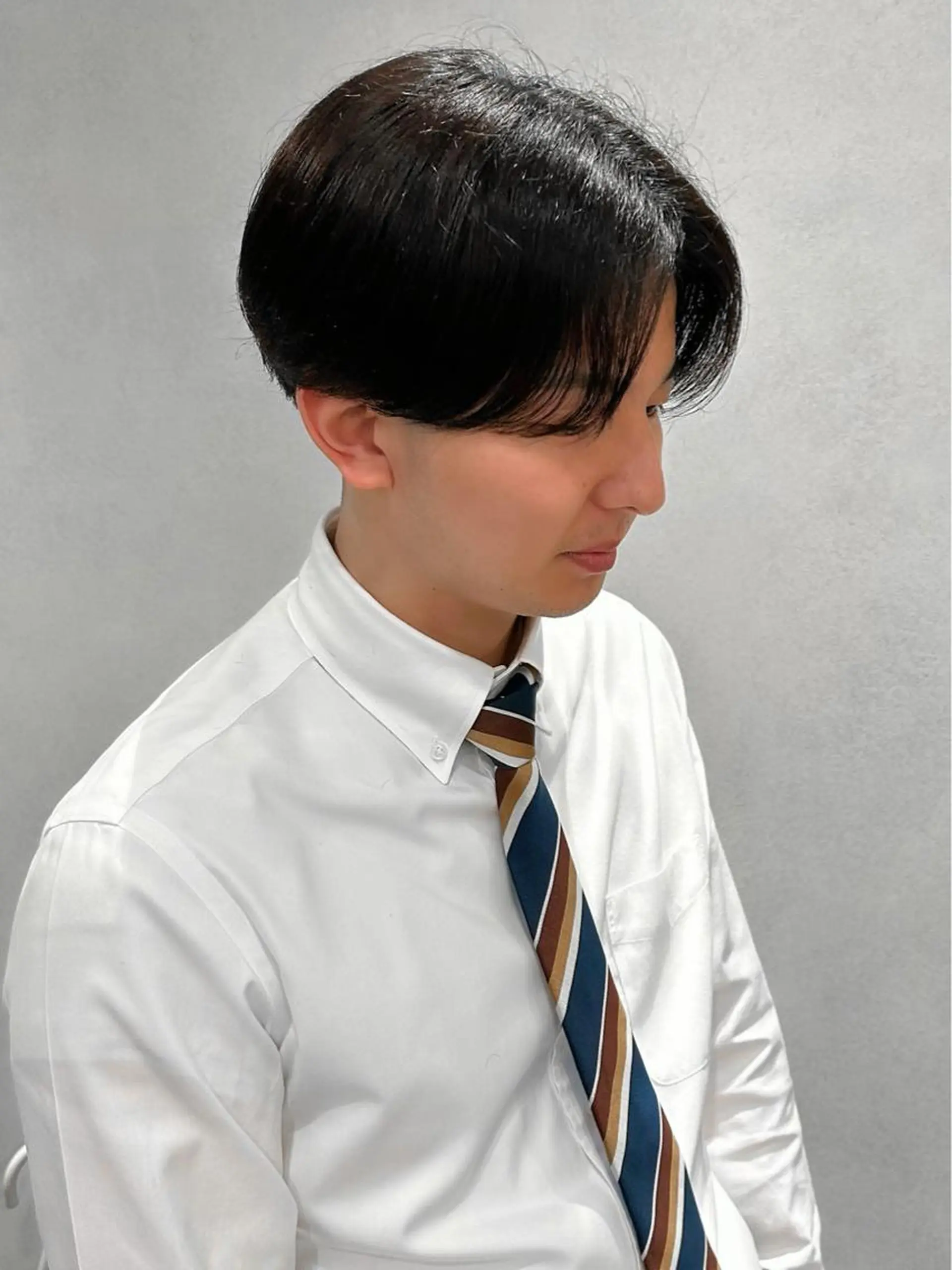 メンズ センターパート 艶透明感カラー/ ルーズパーマ/田中のヘアスタイル