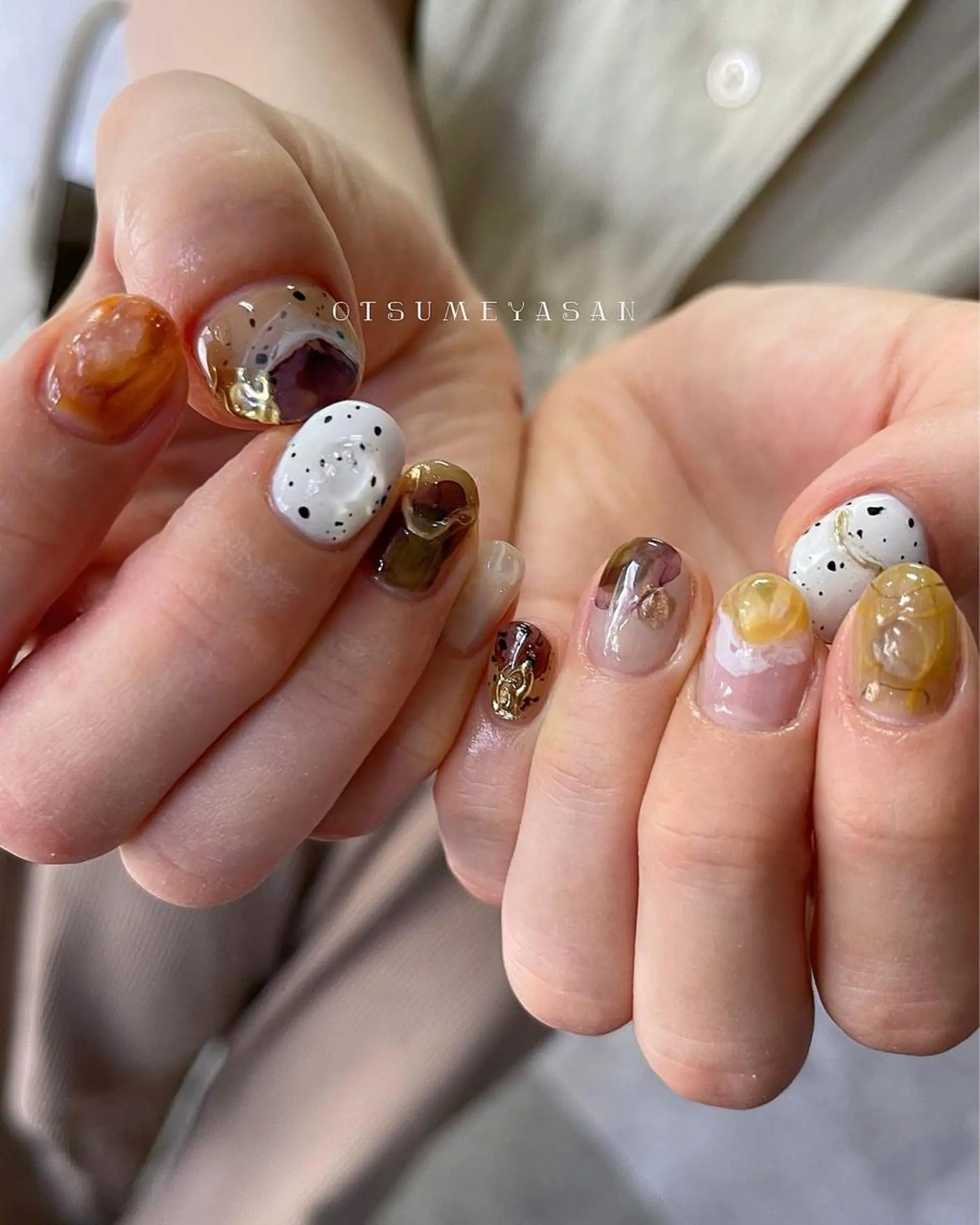 ネイル ジェルネイル 韓国ネイル マグネットネイル ミラーネイル ニュアンスネイル わたなべ ちかのネイルデザイン