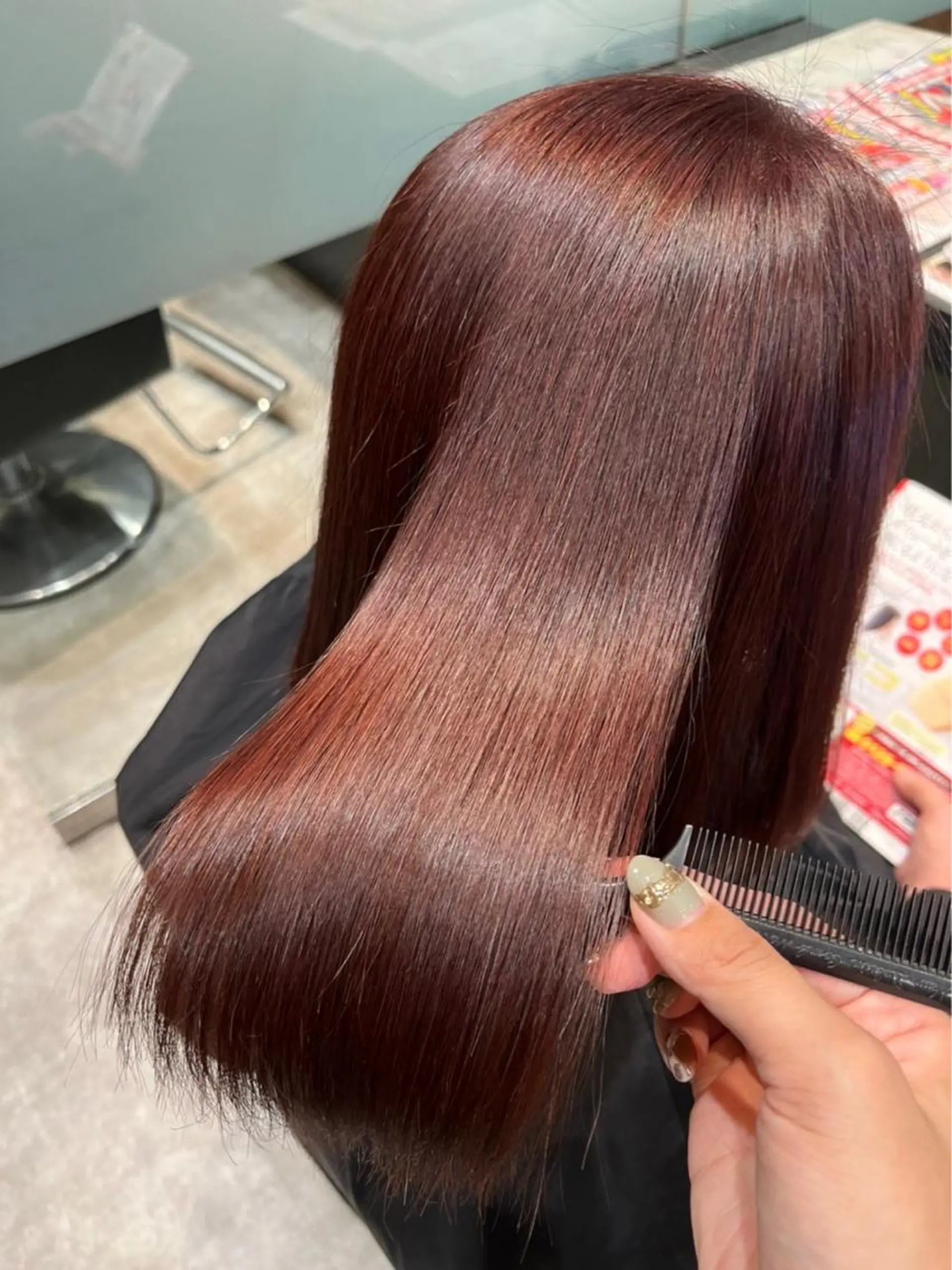 ミディアム カラー 髪質改善 カット ヘアカラー 玉城 和磨のヘアスタイル