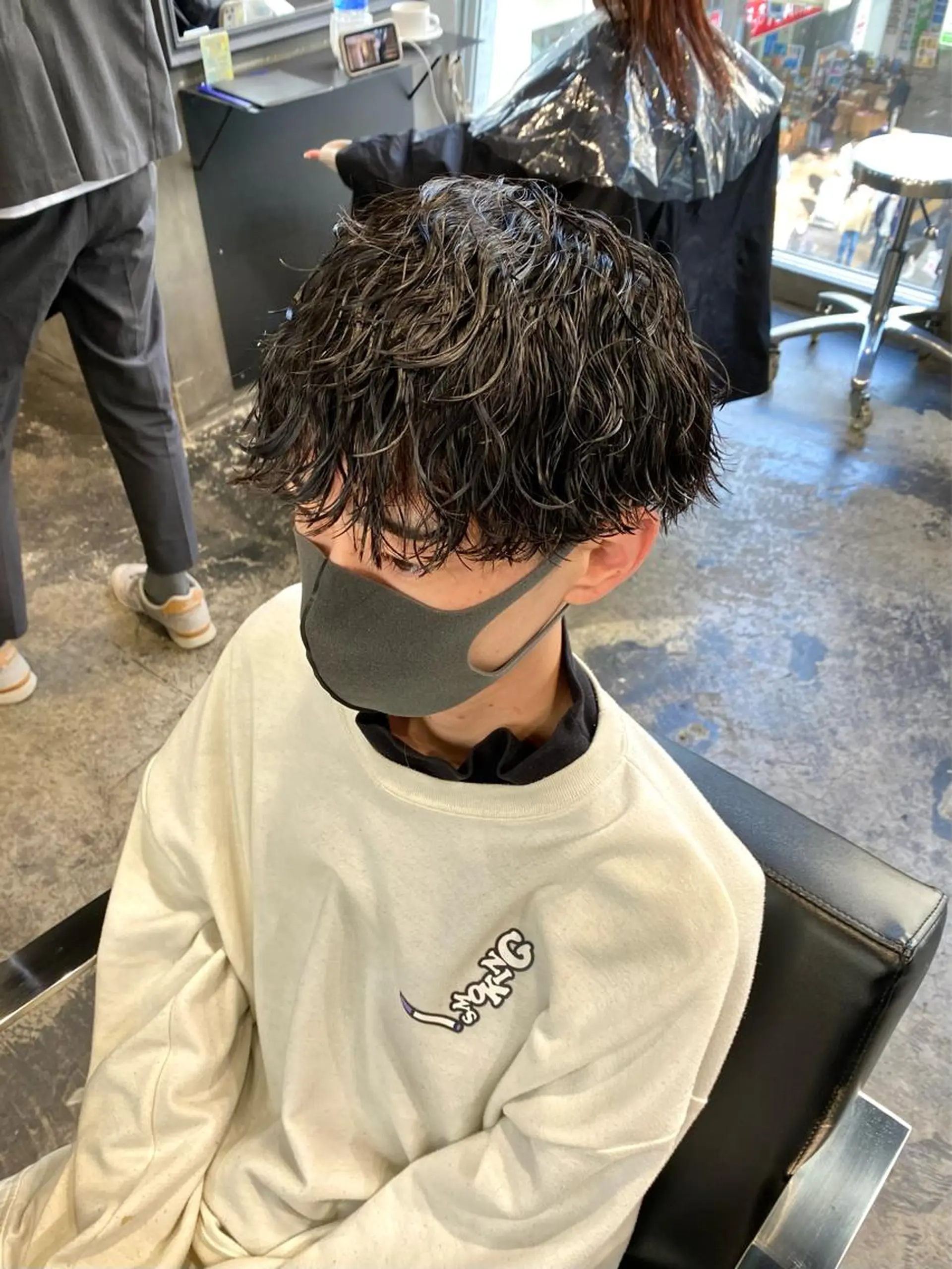 ショート パーマ メンズ カット パーマ Agu hair lore沼館店所属・八戸パーマ/メンズパ ーマ/シンゴ。のヘアスタイル