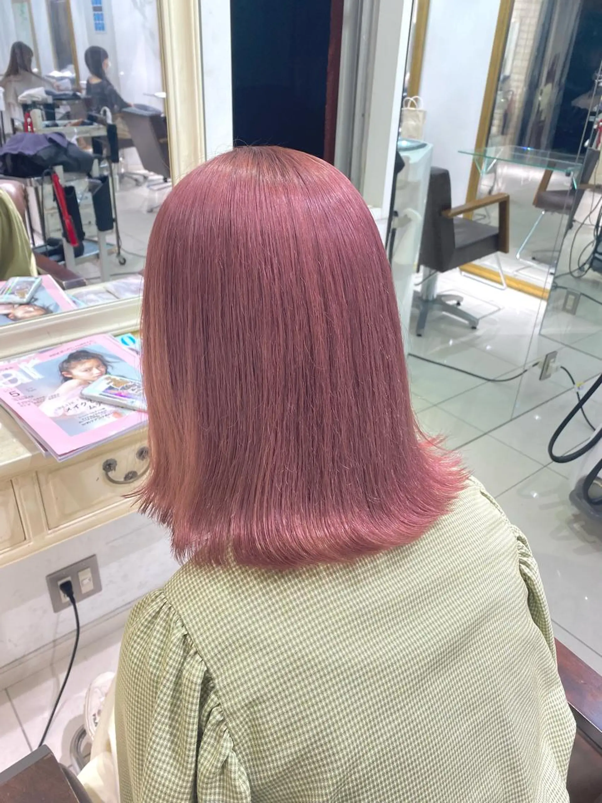 ミディアム カラー ヘアカラー トリートメント ヘアセット 透明感カラー 古山 結季🌙🖤のヘアスタイル