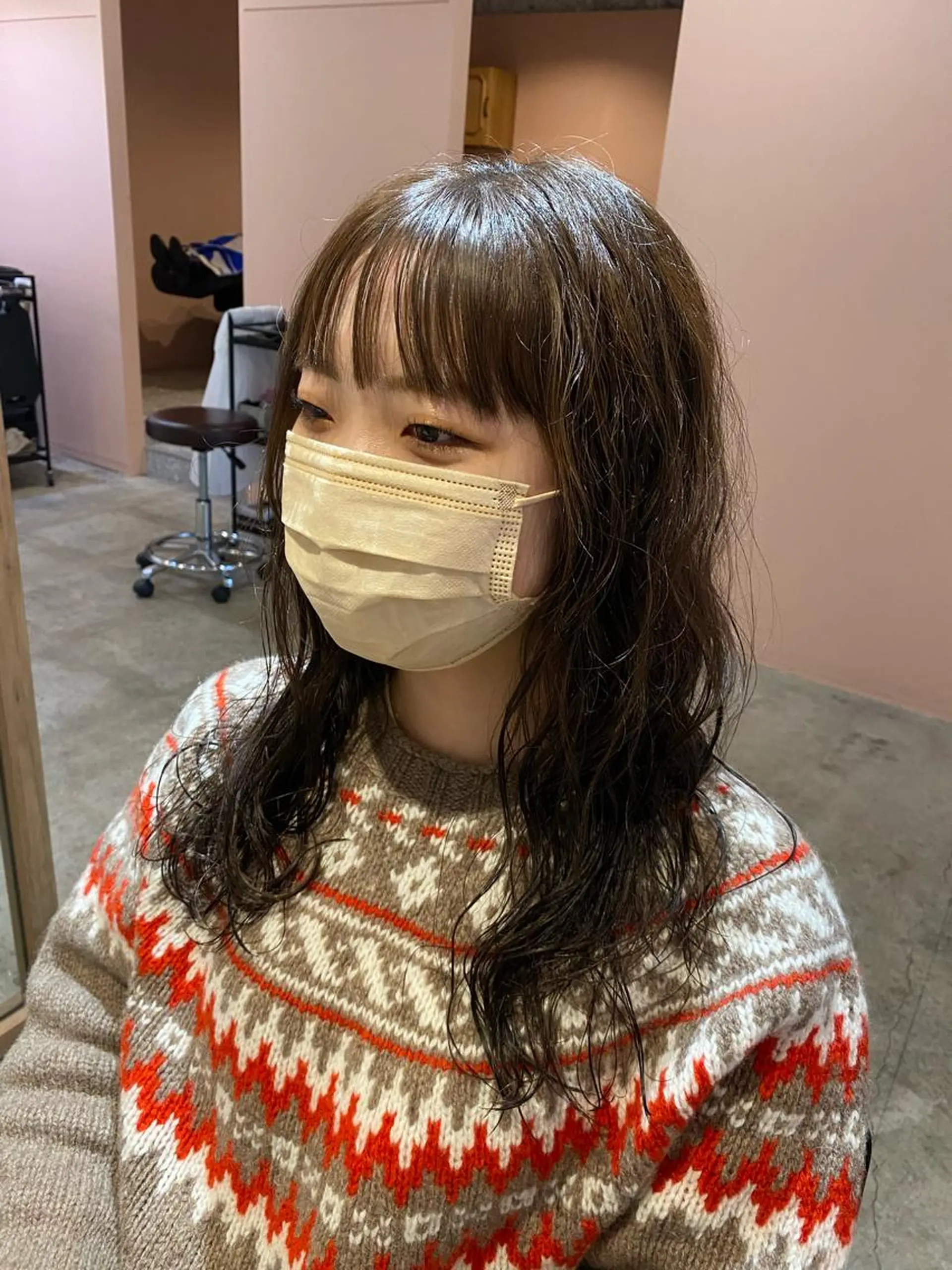 ロング カラー パーマ カット パーマ トリートメント Hayashi Shioriのヘアスタイル
