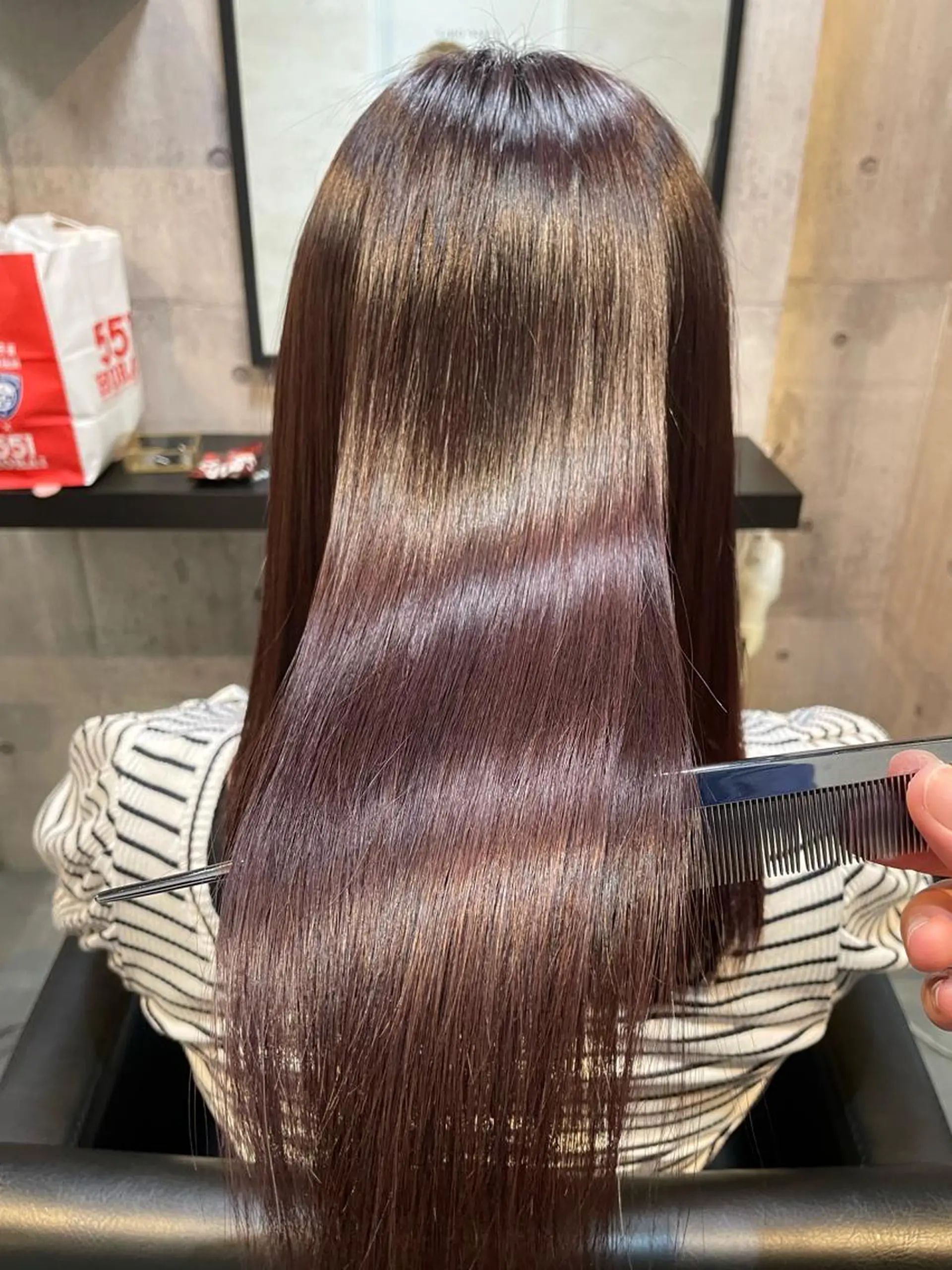 ミディアム カラー カット ヘアカラー トリートメント 👑髪質改善カラー 中垣斗希のヘアスタイル