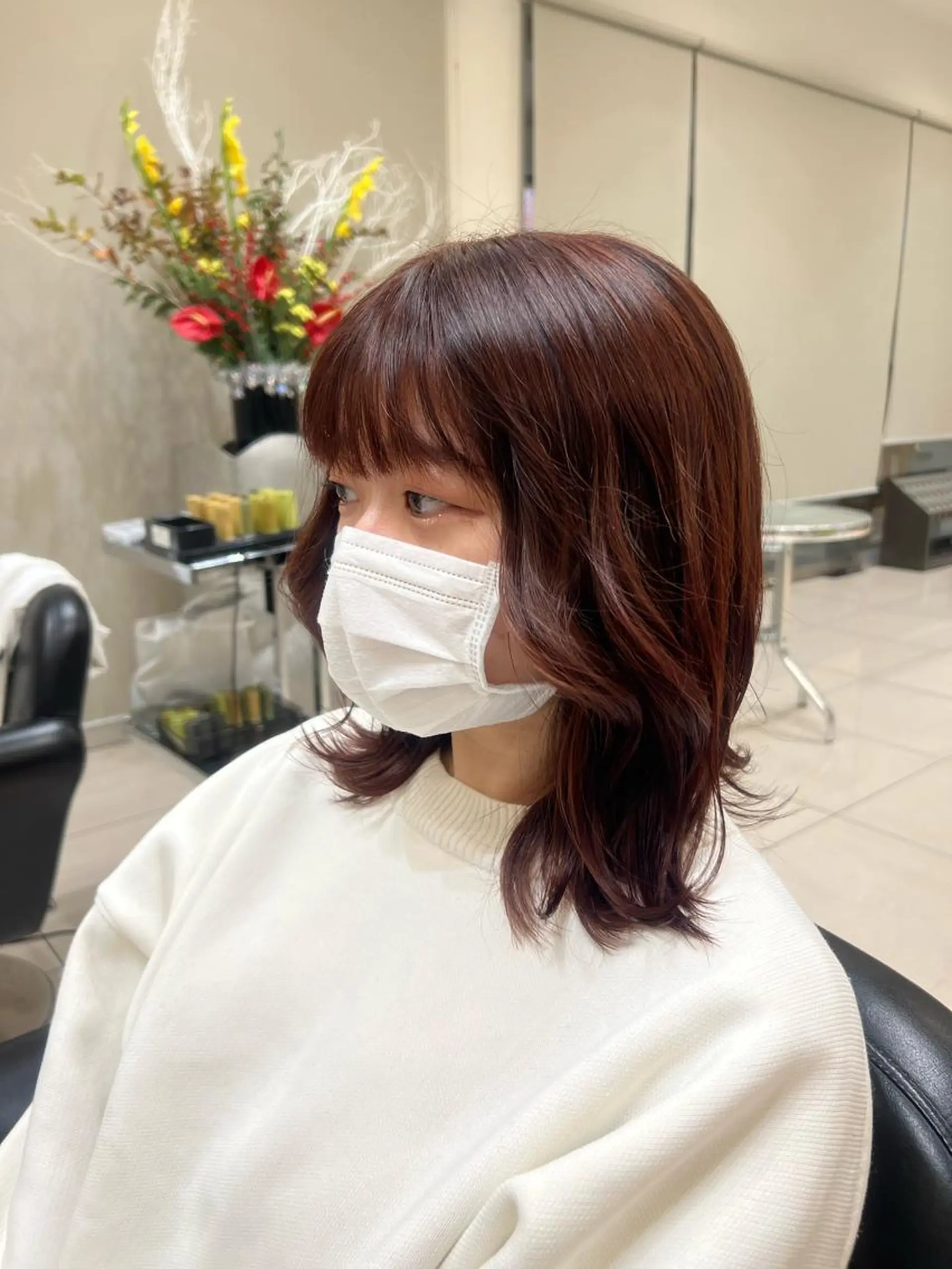 ミディアム カラー ヘアカラー トリートメント ハイトーン/ブリーチ /ボブ特化/SOMAのヘアスタイル