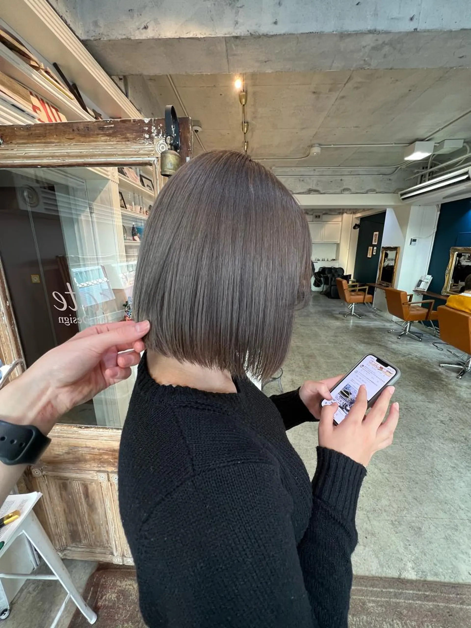 ミディアム カラー ヘアアレンジ グレージュ ラベンダーカラー ラベンダーグレージュ ラベンダーグレー ヘアカラー トリートメント ヘアセット 金子 廉のヘアスタイル