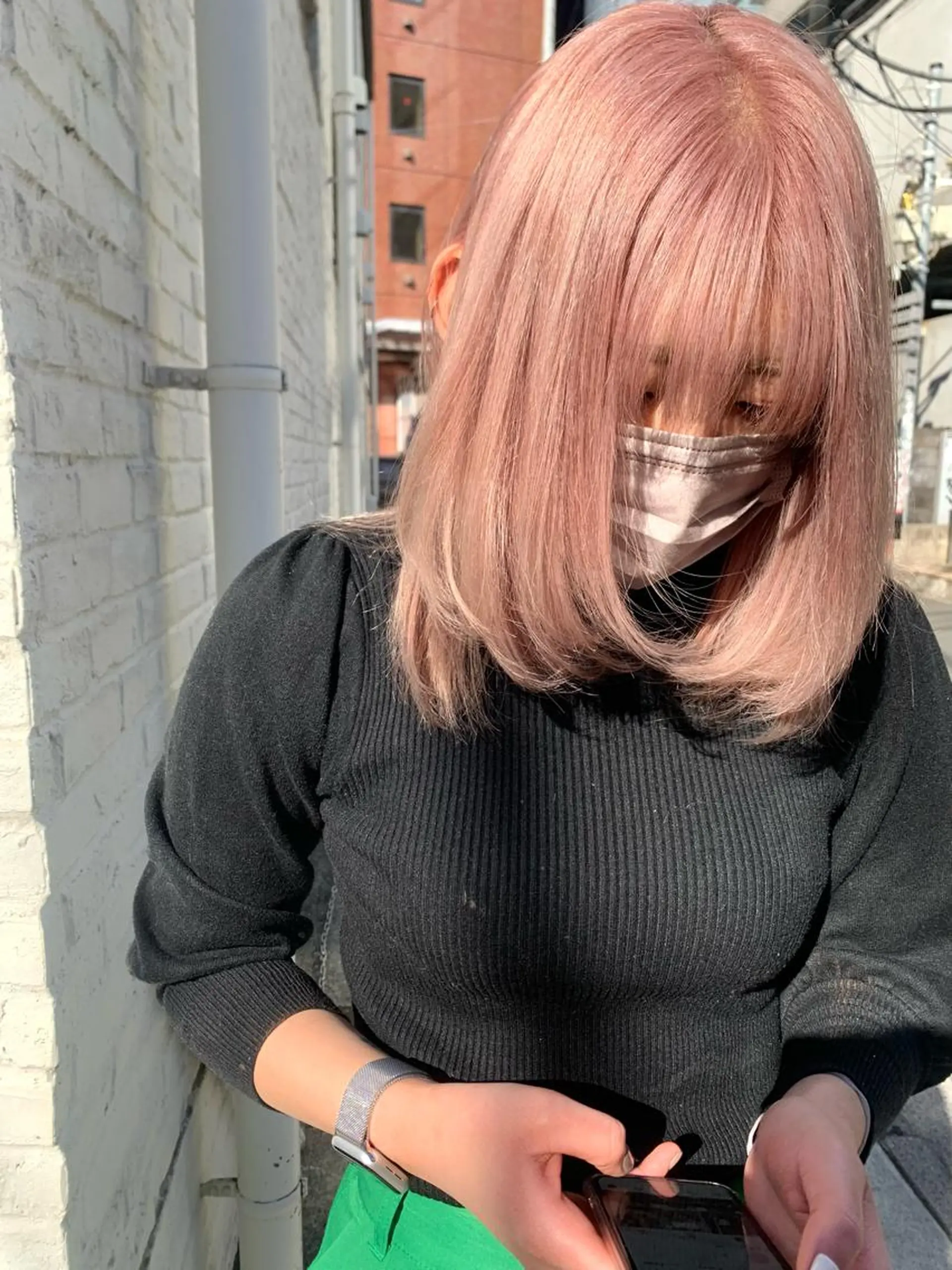 ミディアム カラー ヘアアレンジ ヘアカラー トリートメント ヘアセット ハイトーン/美髪矯正 🍃大江拓実のヘアスタイル