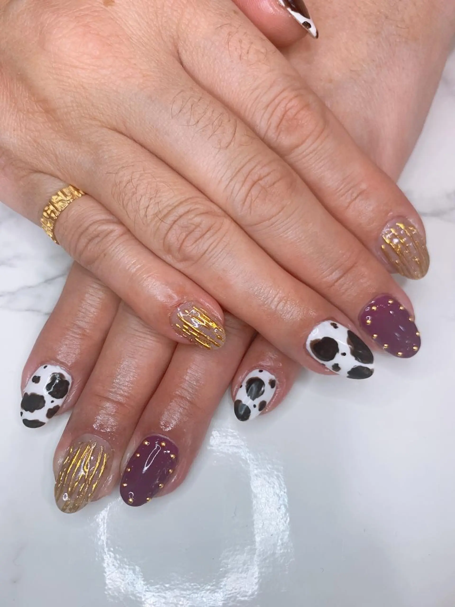 ネイル ゴールド 高橋 実和子のマツエク・マツパデザイン