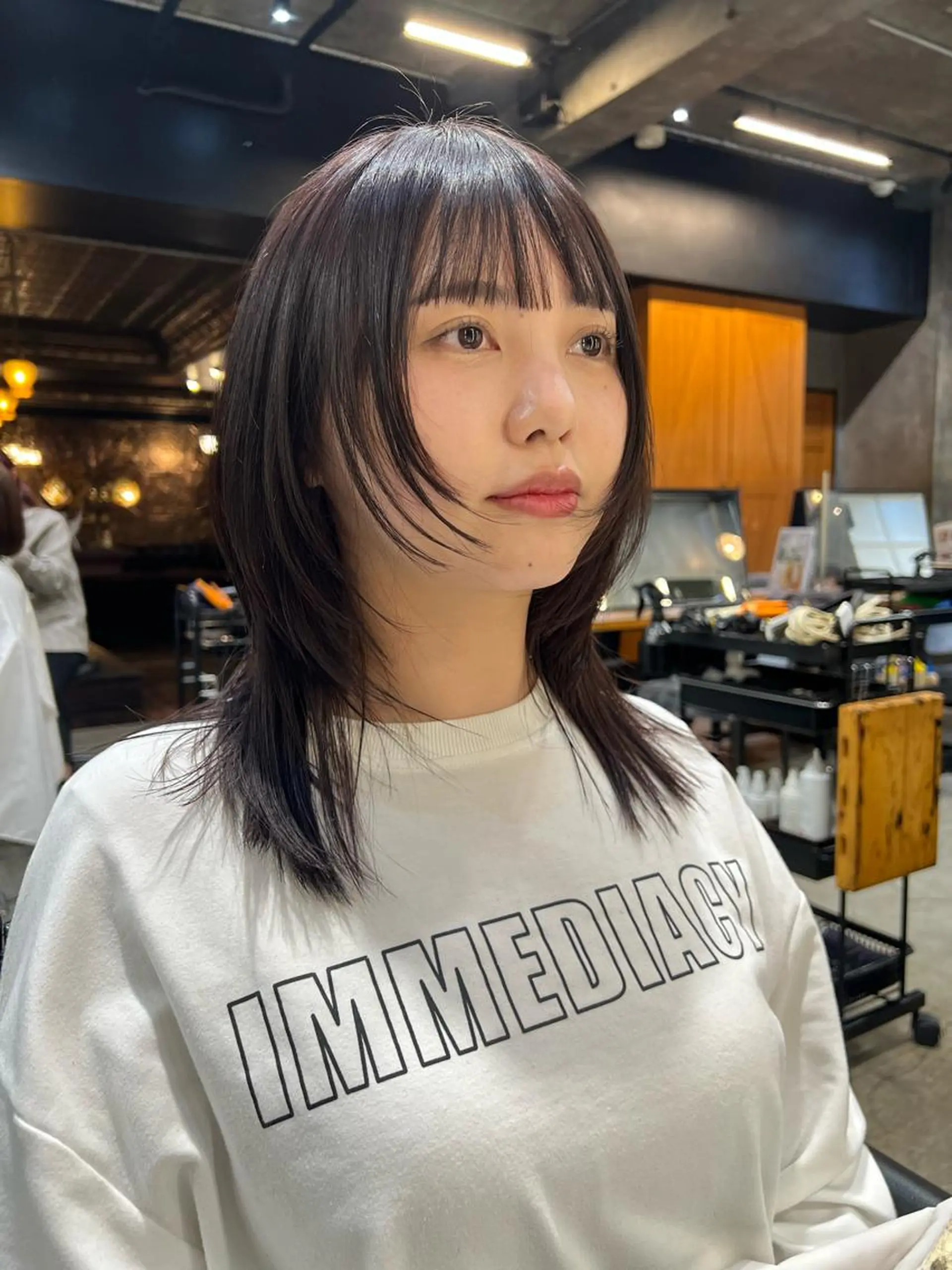 ミディアム カラー 圧倒的デザイン力 店長🎨RENAのヘアスタイル