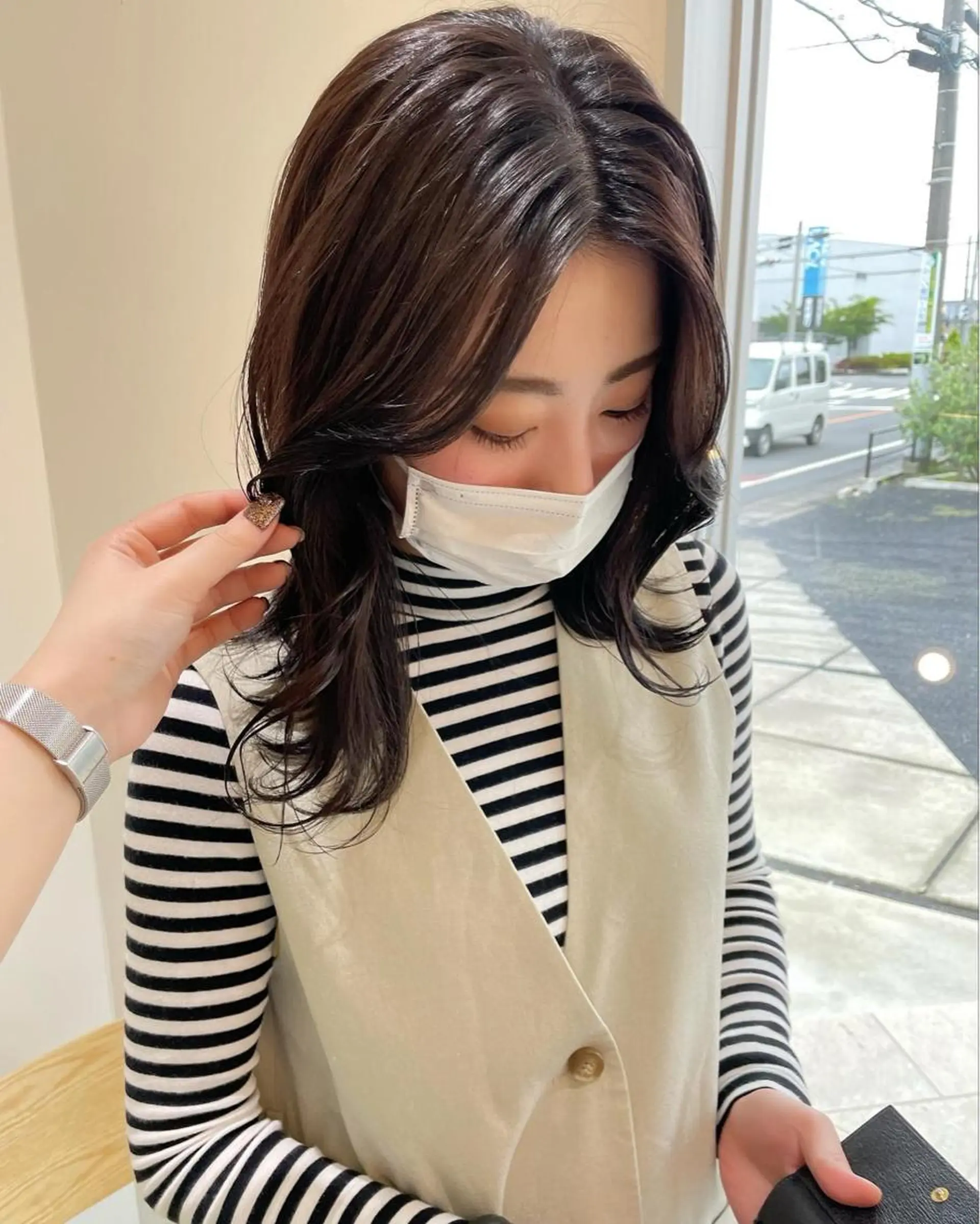 ミディアム カラー mir MIYUのヘアスタイル