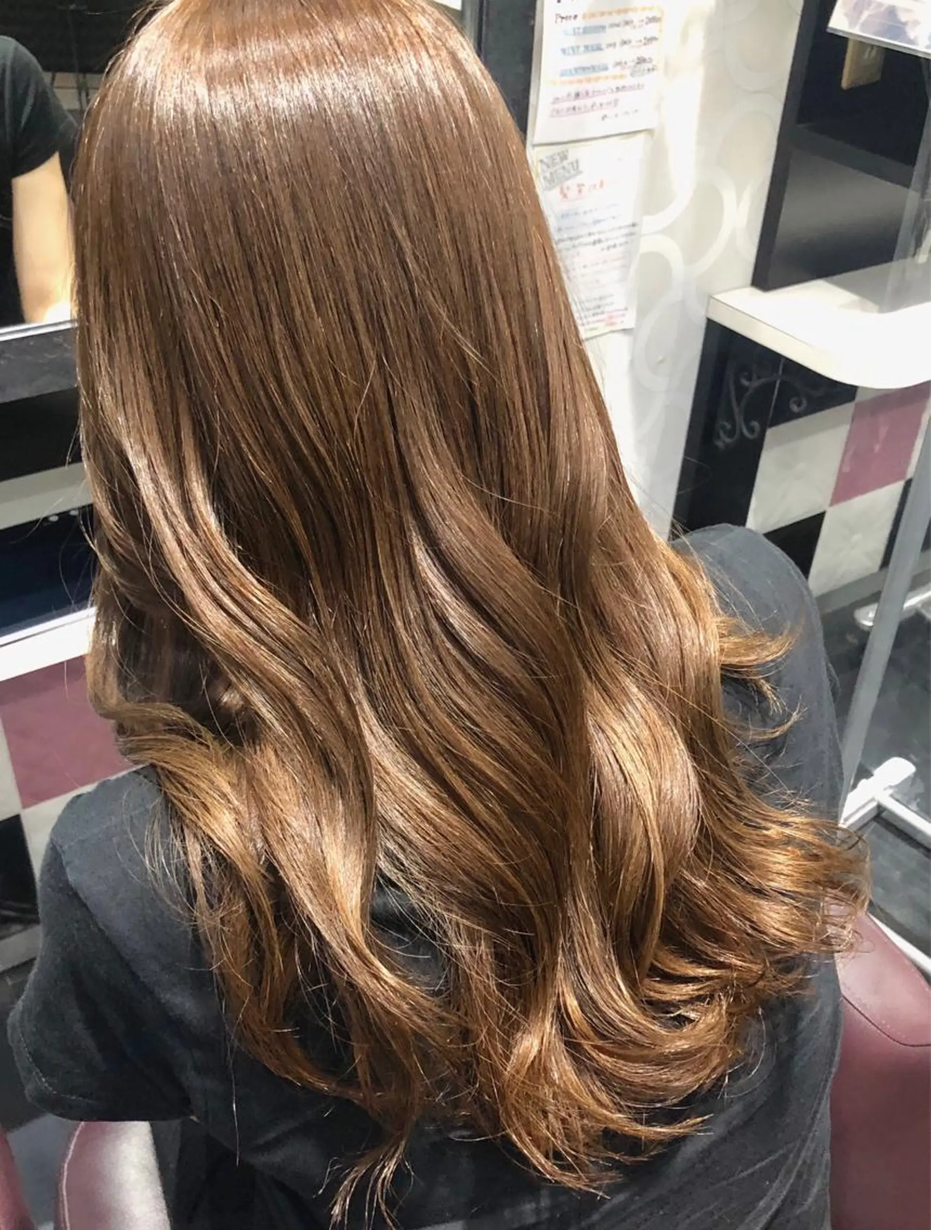 ロング カラー ベージュカラー ブリーチ ダブルカラー ブリーチなしカラー 韓国ヘア ♡tomimaのヘアスタイル