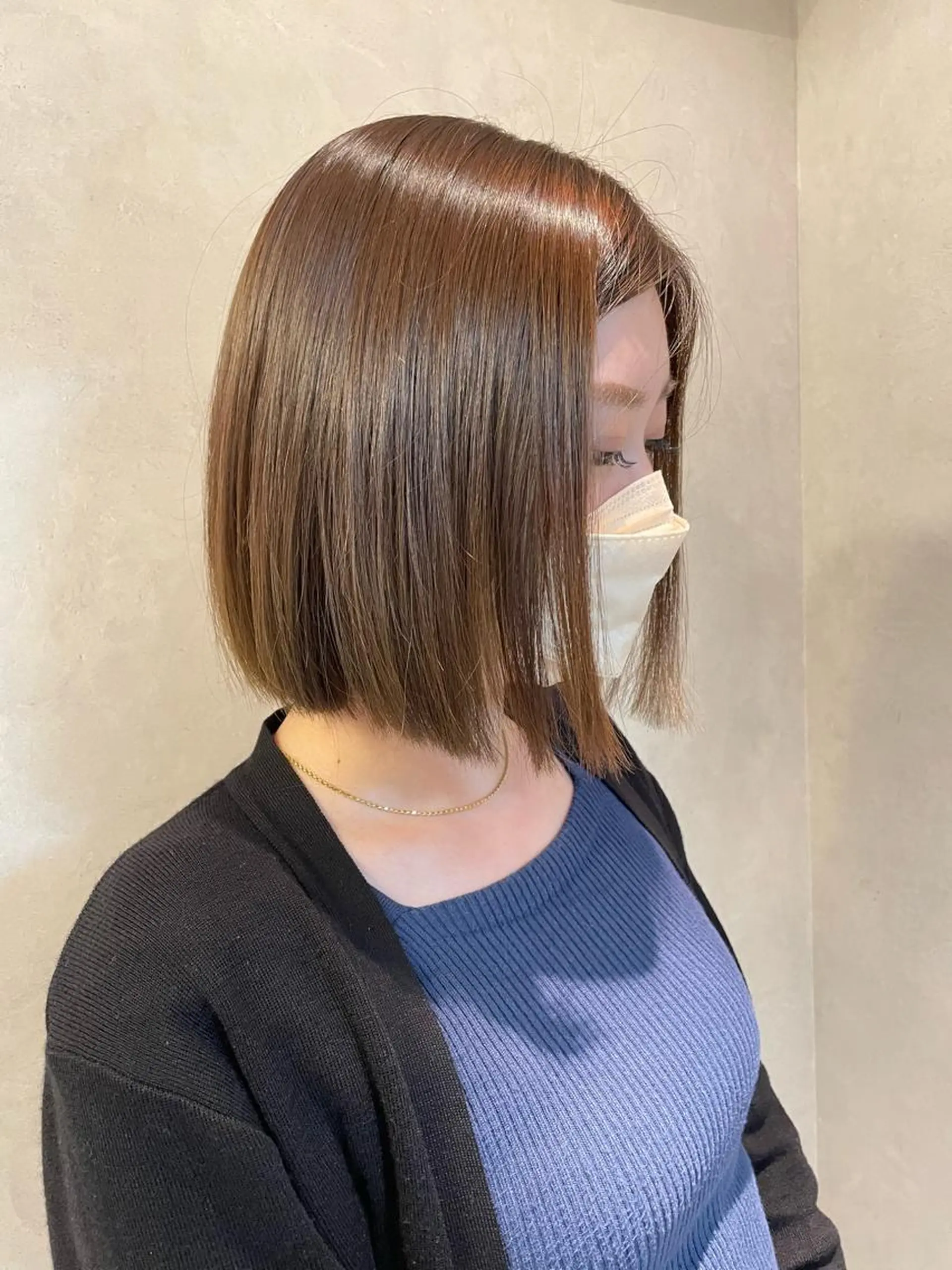 ショート カラー 前下がりボブ ボブ 🍮中山詩乃🍮顔 まわりデザイン◎のヘアスタイル