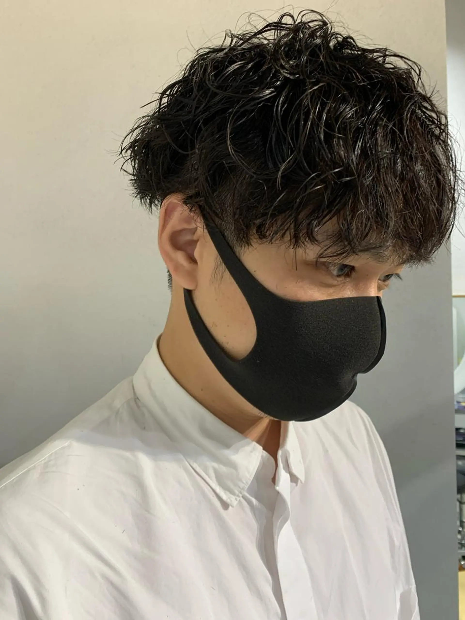 ショート パーマ メンズ ボブパーマコテ巻き風 パーマNo1深江秀平のヘアスタイル