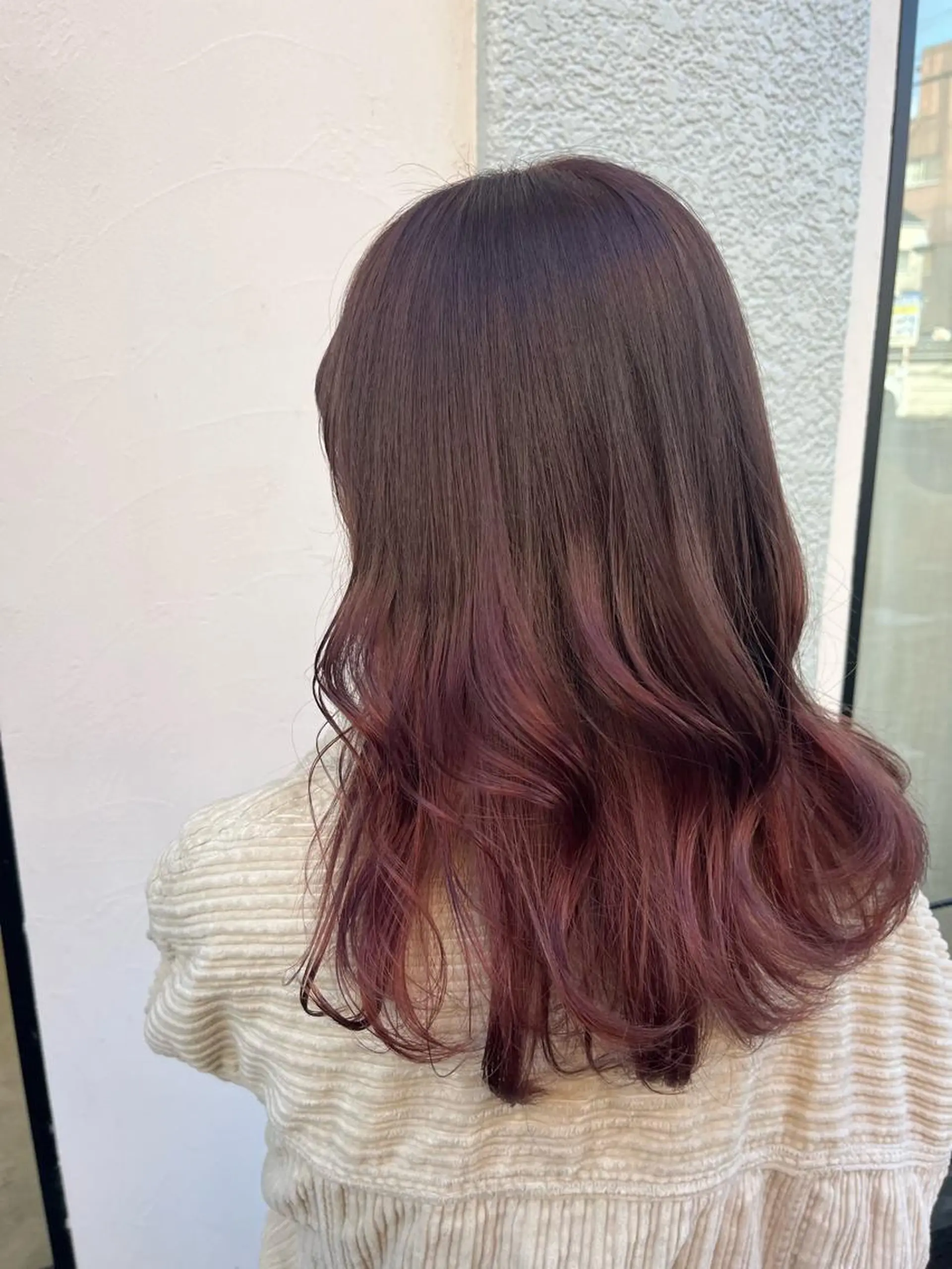 セミロング カラー ベージュカラー ブリーチ ブラウンカラー グラデーションカラー ピンクカラー カット ヘアカラー ボブ/美髪矯正 /佐藤　奈巳のヘアスタイル