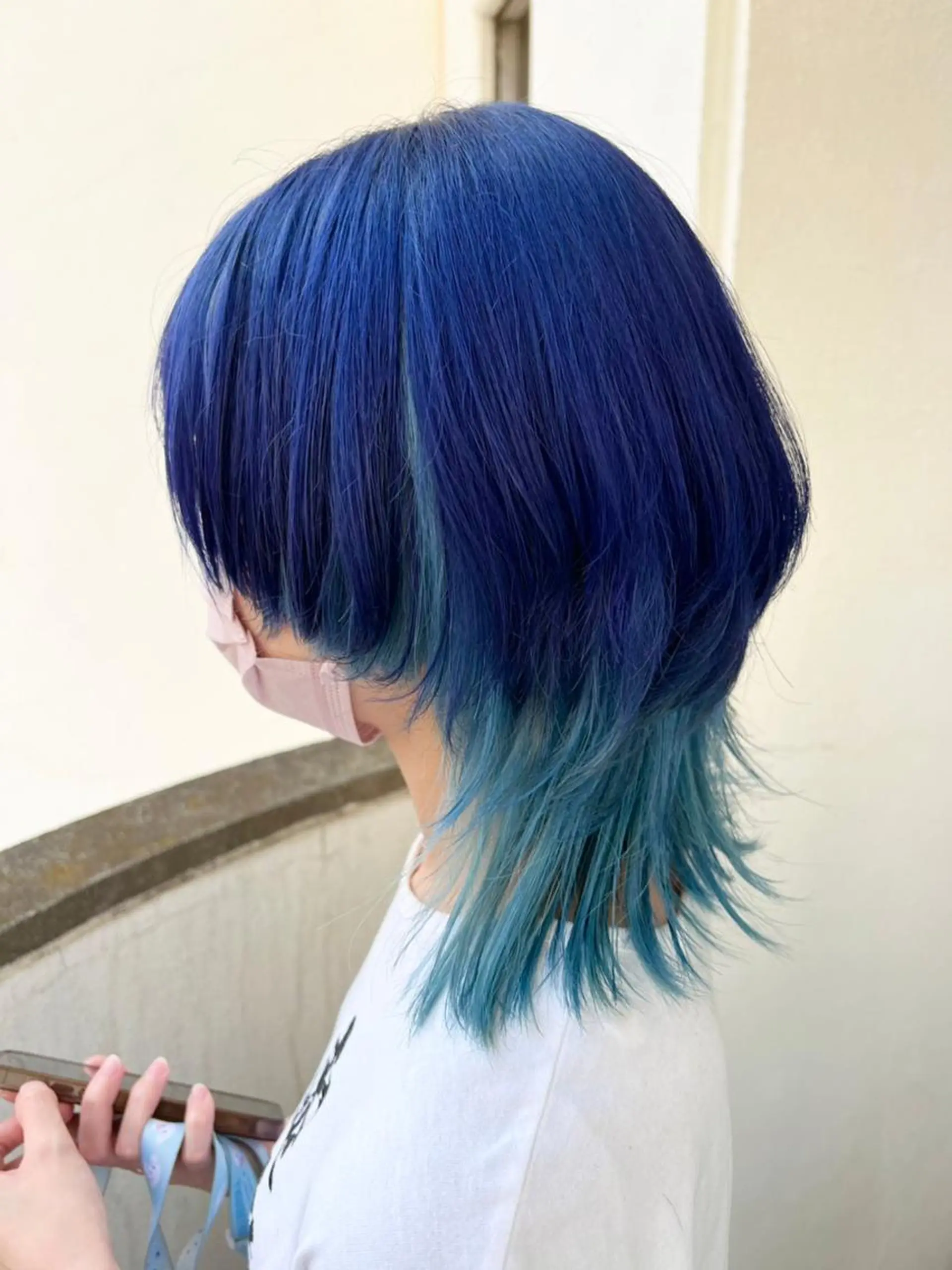 ミディアム カラー ミディアムパーマ アディクシーカラー アクアカラー アッシュ バレイヤージュ N° uairo 川崎店【ユアイロ】のヘアスタイル