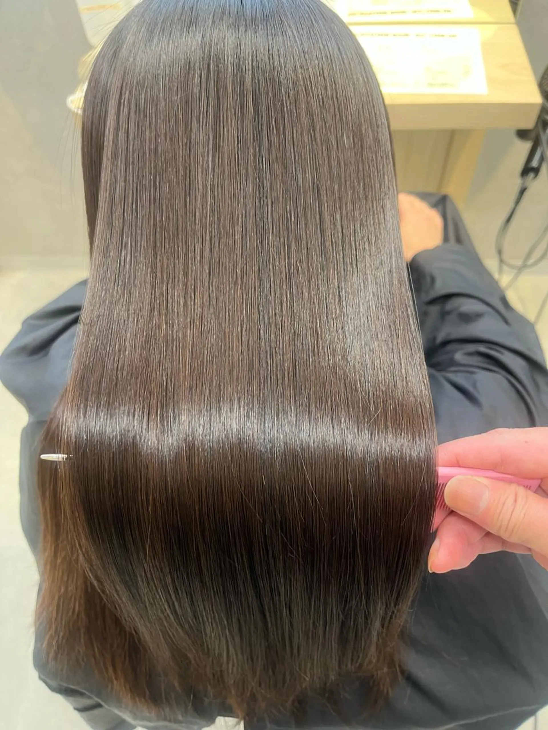 ロング カット 縮毛矯正 トリートメント 天野 涼のヘアスタイル