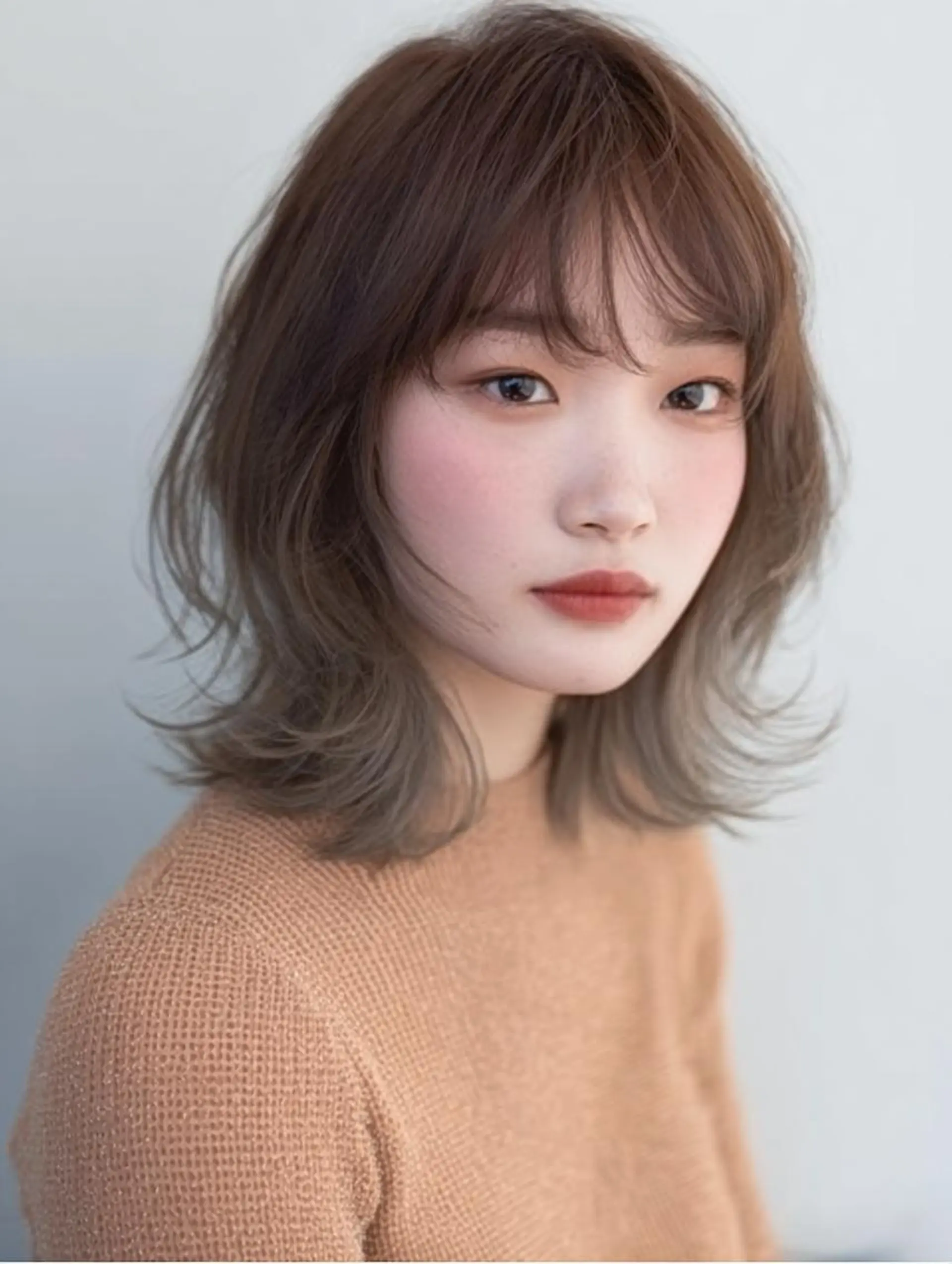 ミディアム ハッシュカット 髪質改善 レイヤーカット 縮毛矯正 トリートメント カット ヘアカラー トリートメント 生艶髪＆レイヤー🔔 渋谷お薦めNo.1✨のヘアスタイル