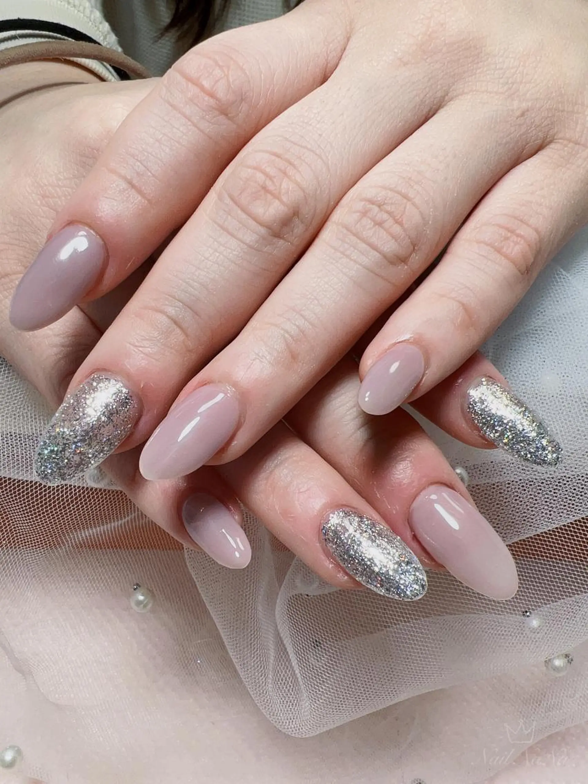 ミディアム カラー ネイル キラキラネイル ラメ(グリッター) ハンドネイル Nail NaNaのネイルデザイン