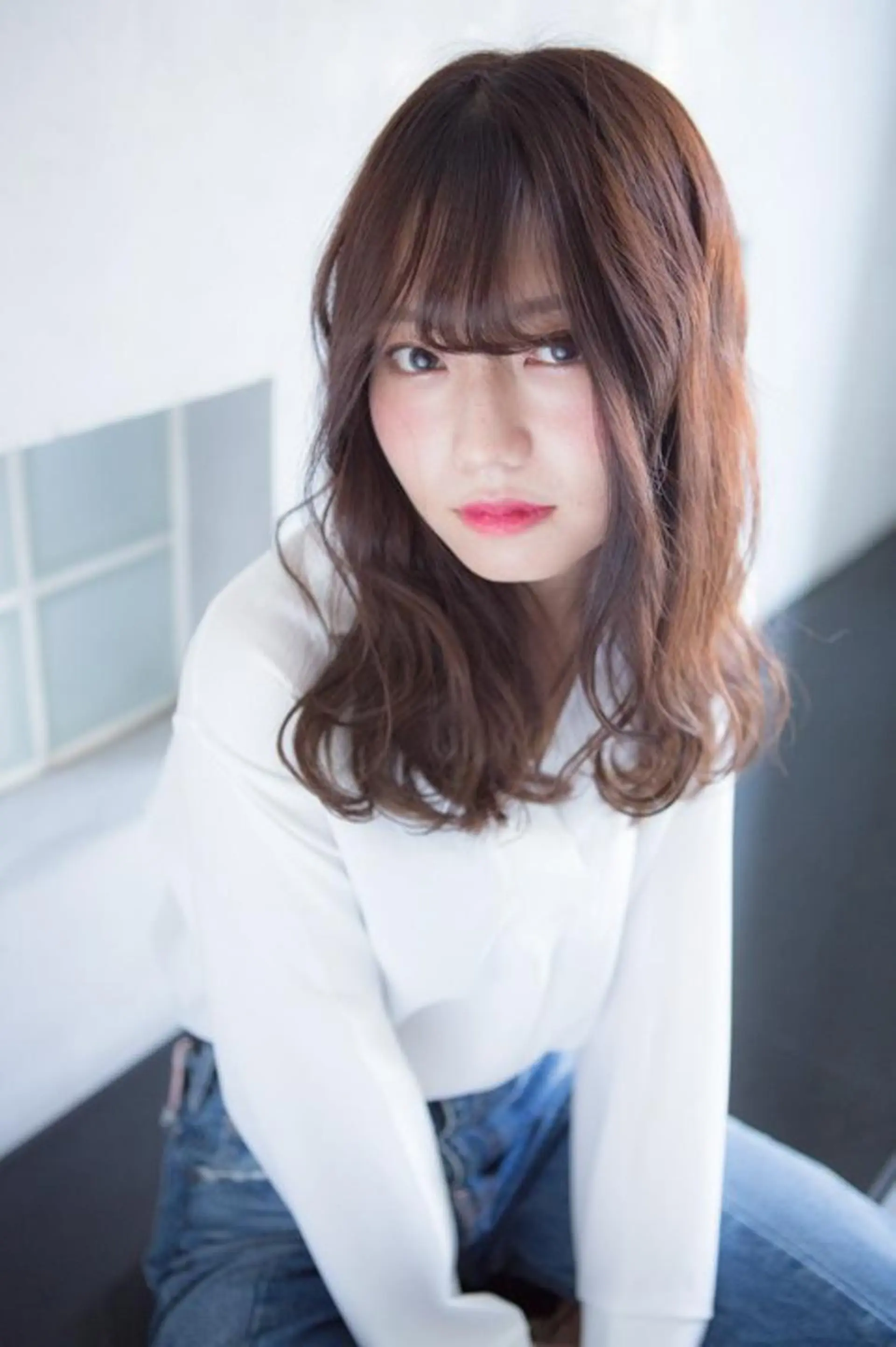 セミロング カラー アッシュ ベージュカラー タナカ *歴10年以上*のヘアスタイル