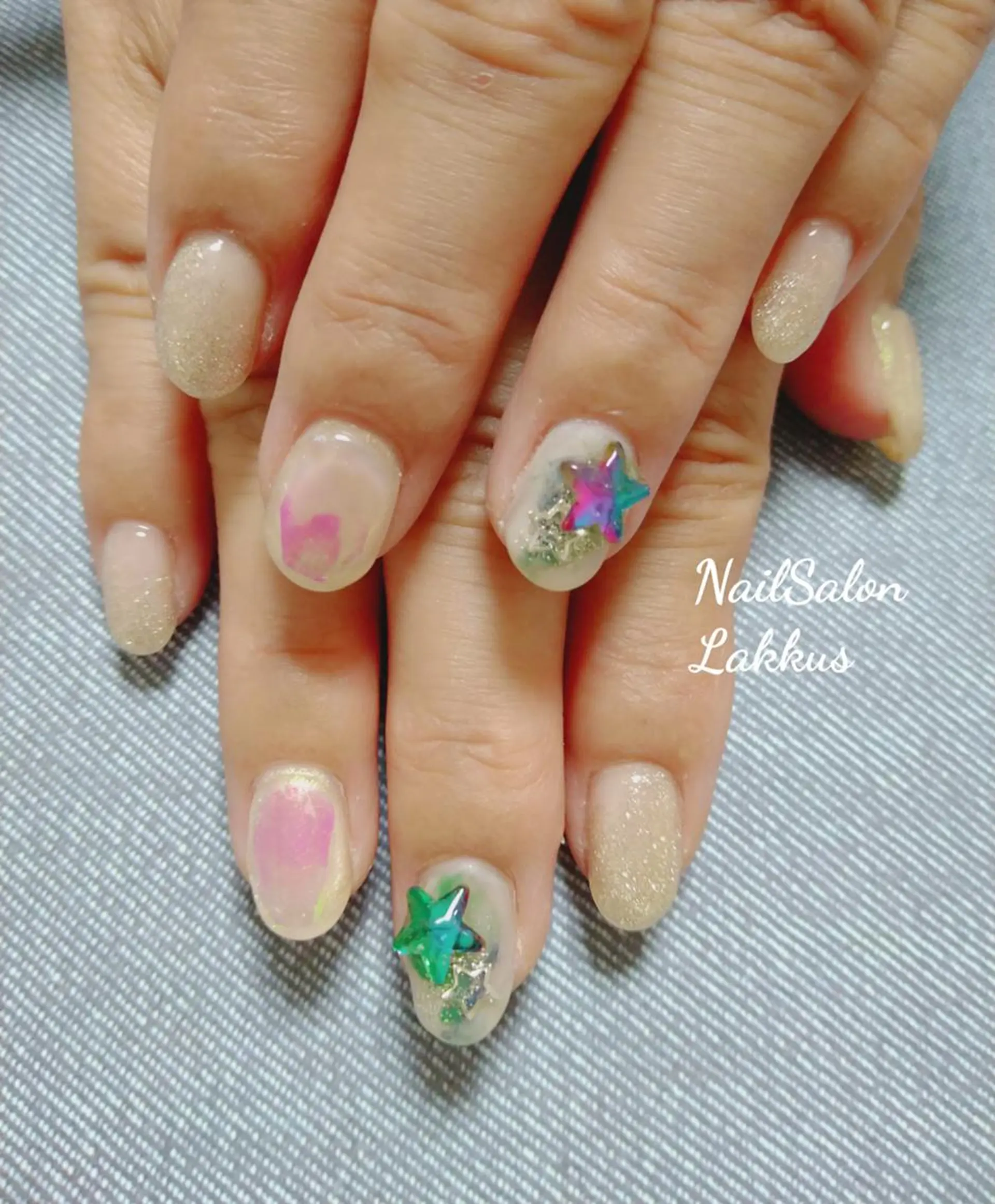 ネイル 氷ネイル・うるうるネイル Lakkus N－Aのネイルデザイン