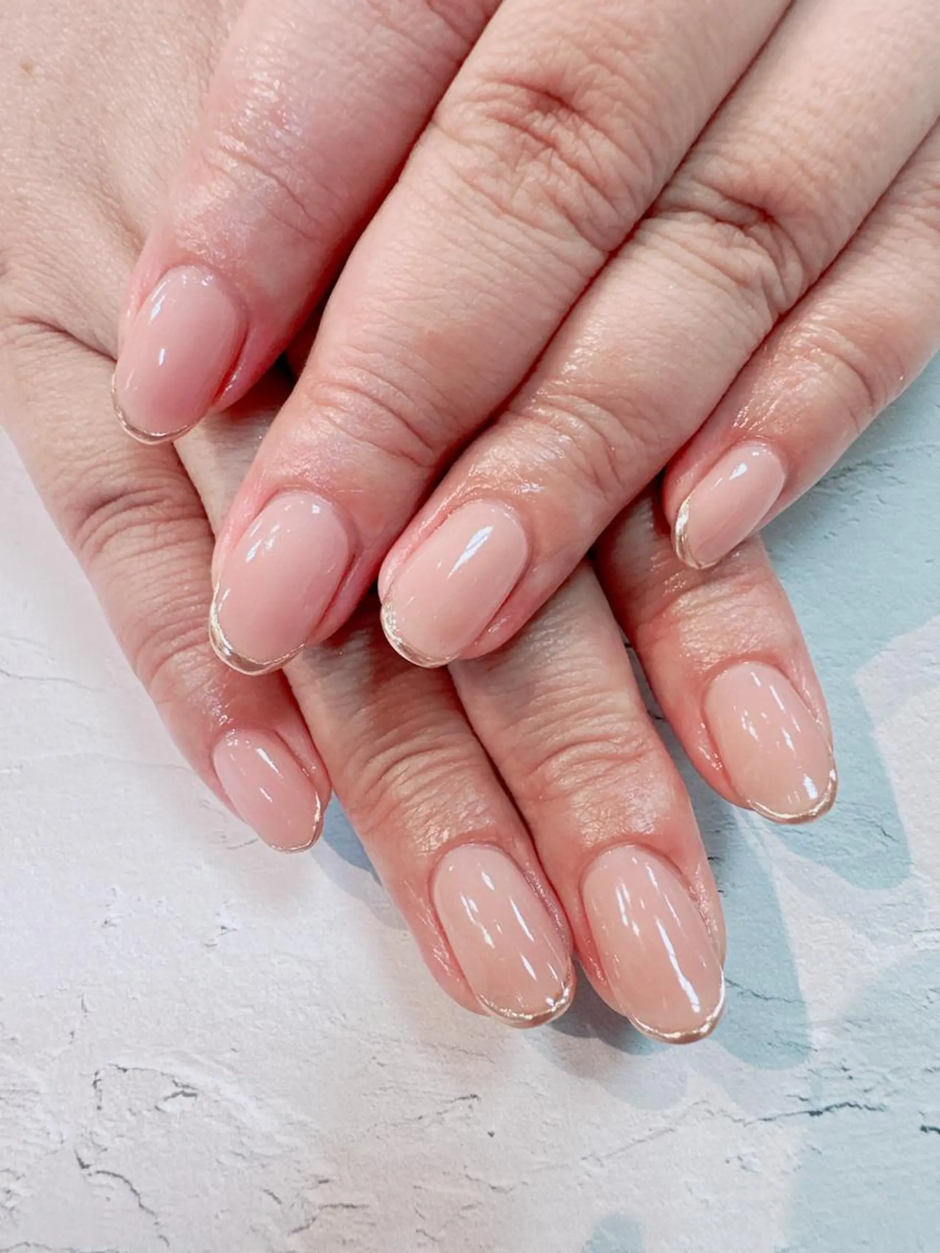 ネイル フレンチネイル ミラーネイル ハンドネイル nailist SATO【銀座】のネイルデザイン