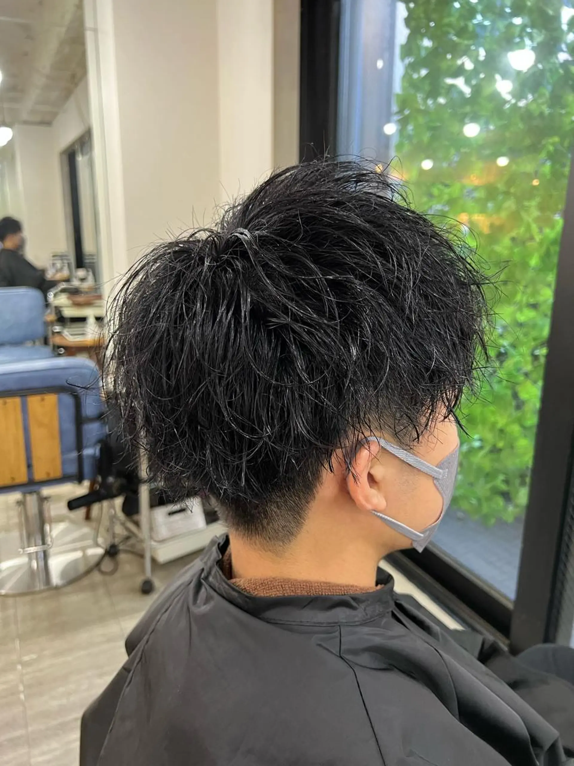 ショート パーマ メンズ 韓国風 くすみカラー パーマKOUKIのヘアスタイル