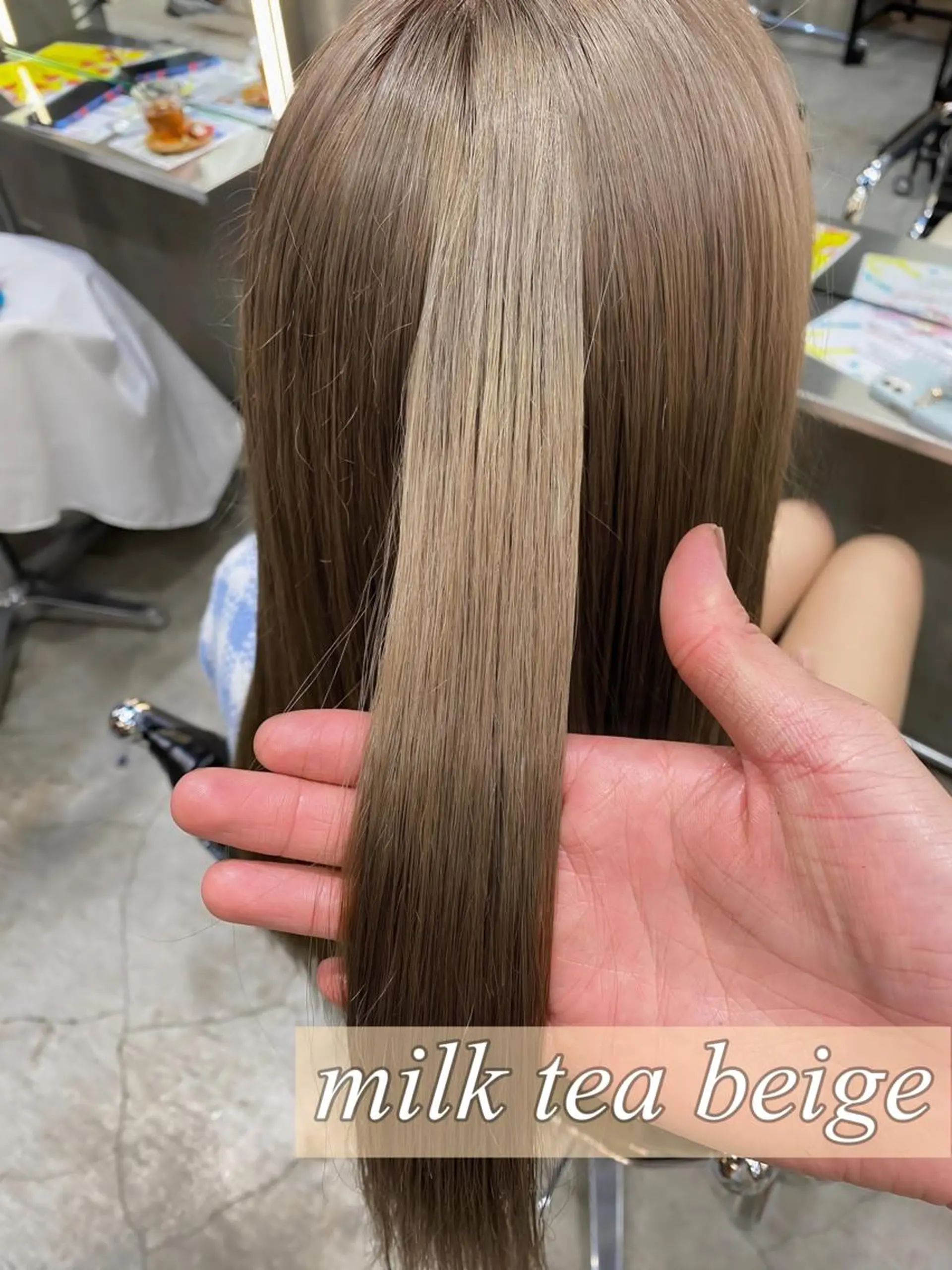 カラー ベージュカラー ブリーチ ミルクティーベージュ カット ヘアカラー 透明感カラー🌿 グレージュ🐺陽介のヘアスタイル