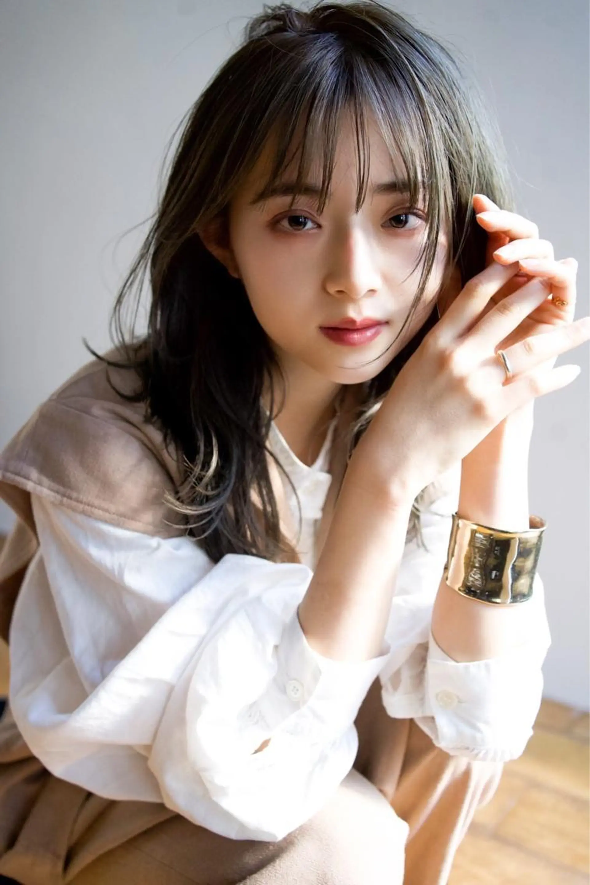 ミディアム レイヤーカット 似合わせカット 美髪改善ストレート/ 植村友哉のヘアスタイル